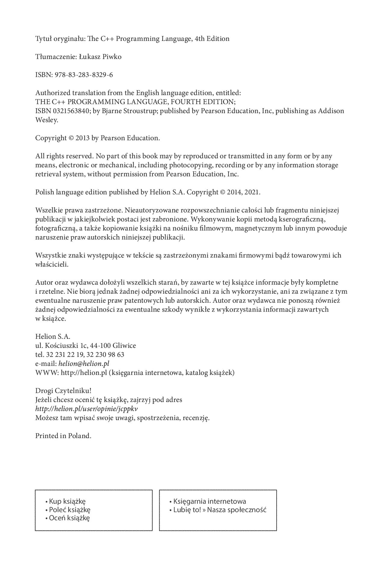 Fragment „Język C++. Kompendium wiedzy. Wydanie IV” — strona 2 z 30