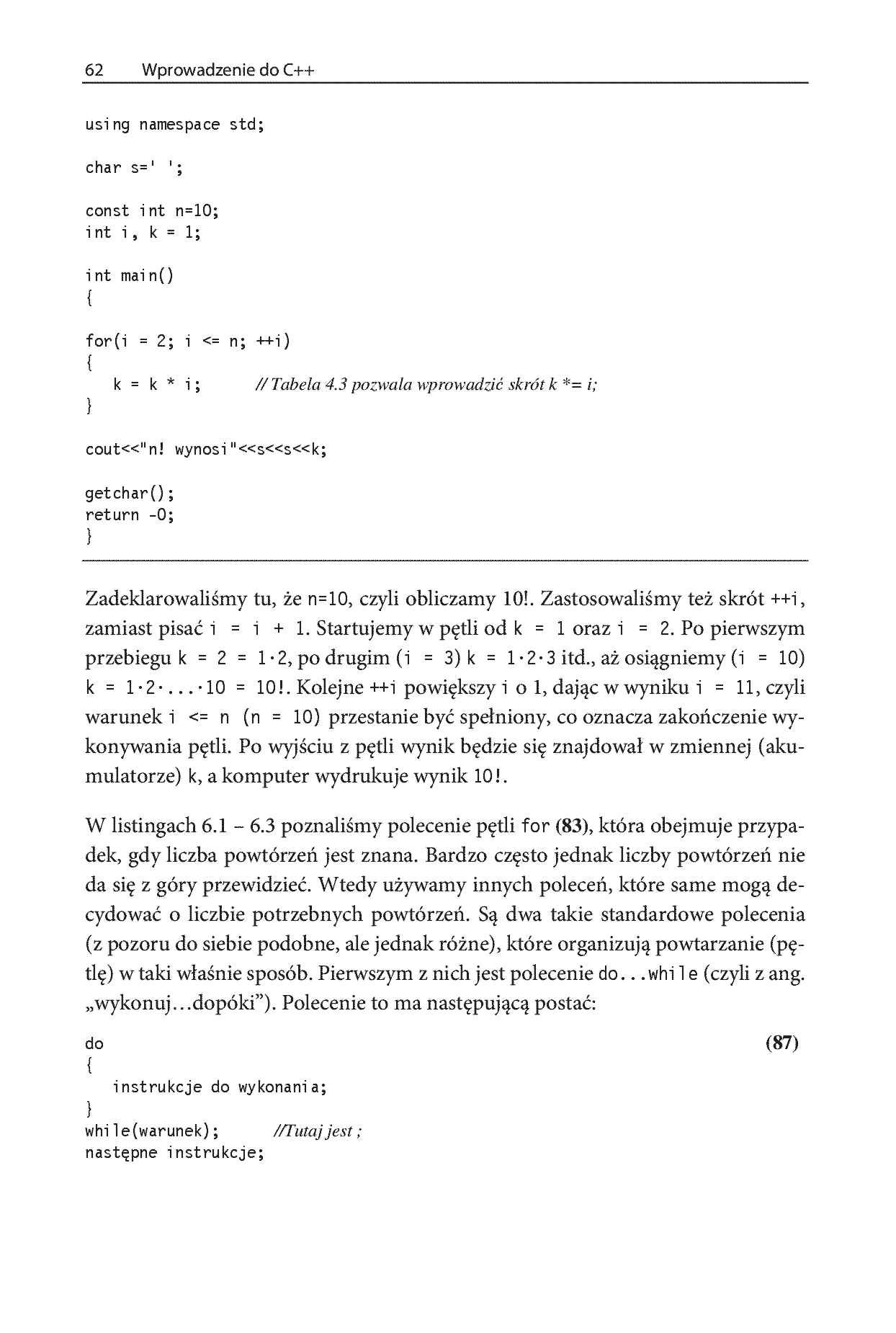 Fragment „Wprowadzenie do C++” — strona 10 z 20