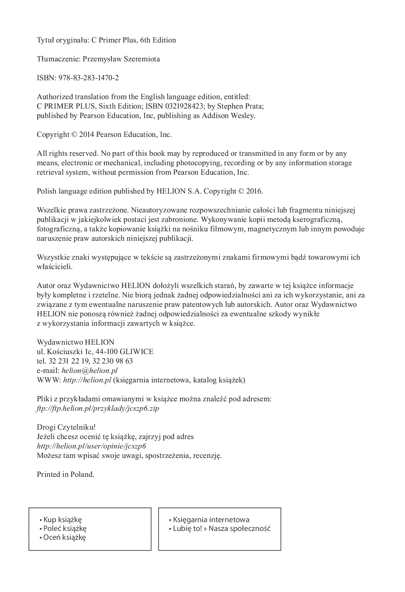 Fragment „Język C. Szkoła programowania. Wydanie VI” — strona 2 z 30