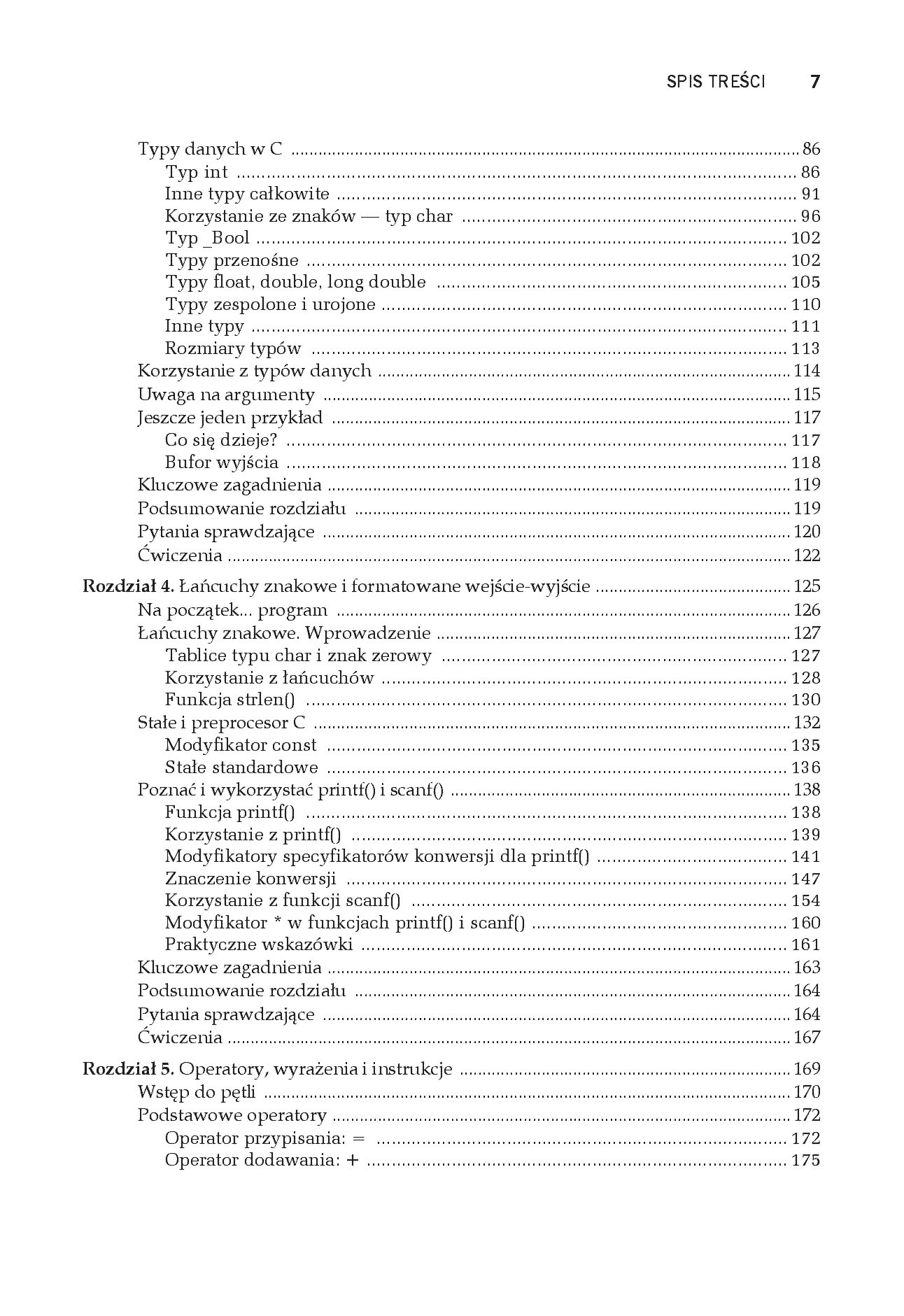 Fragment „Język C. Szkoła programowania. Wydanie VI” — strona 5 z 30