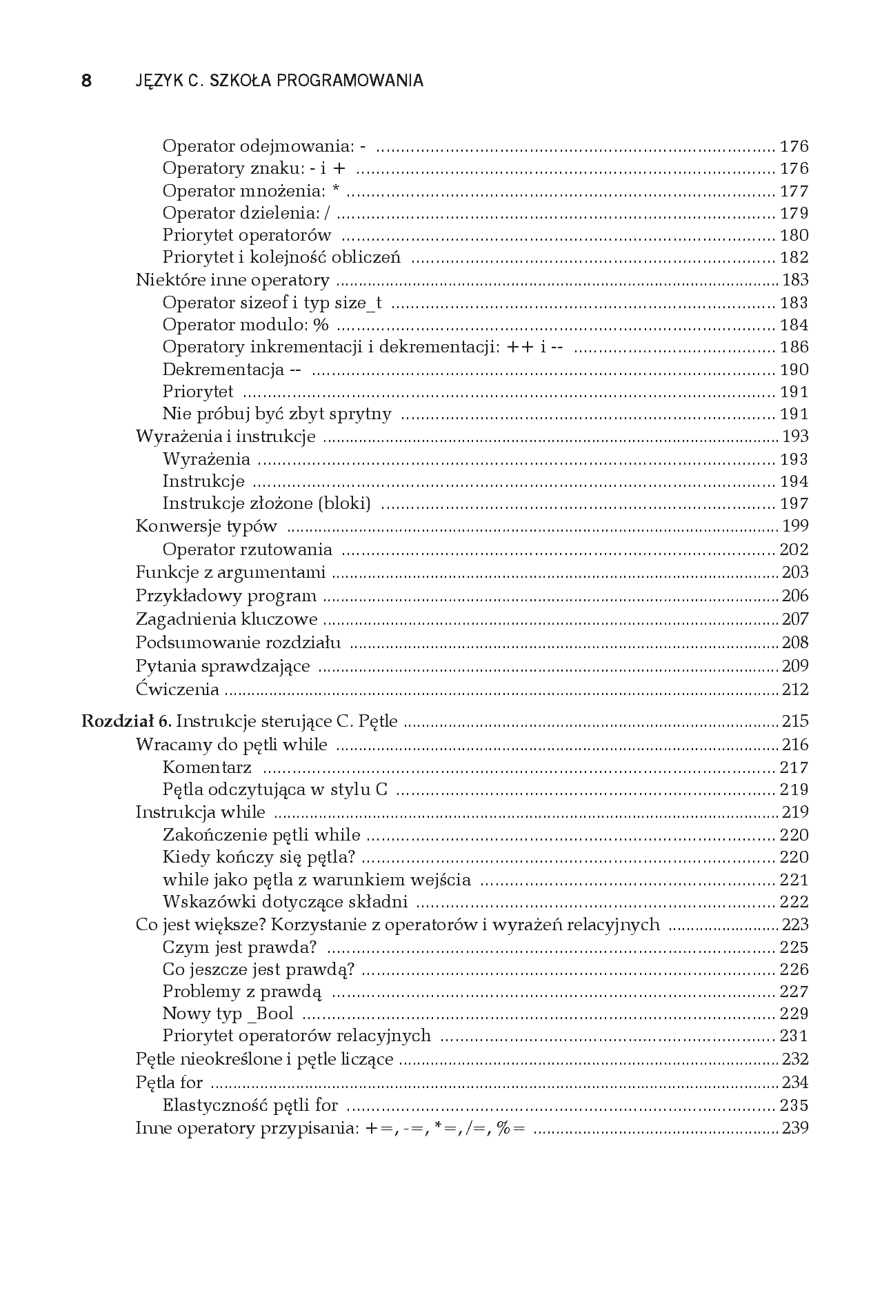 Fragment „Język C. Szkoła programowania. Wydanie VI” — strona 6 z 30