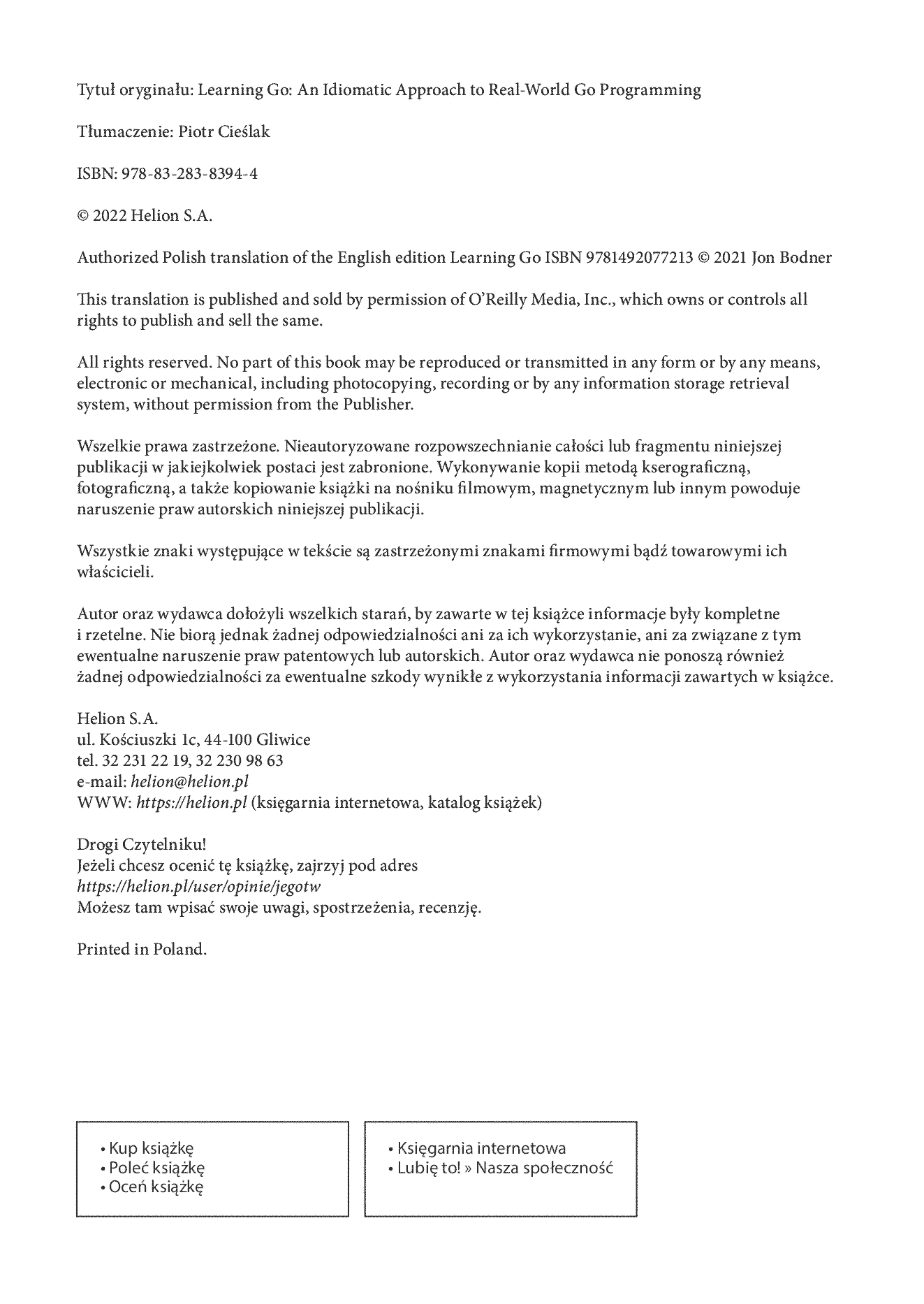 Fragment „Język Go. Tworzenie idiomatycznego kodu w praktyce” — strona 2 z 30