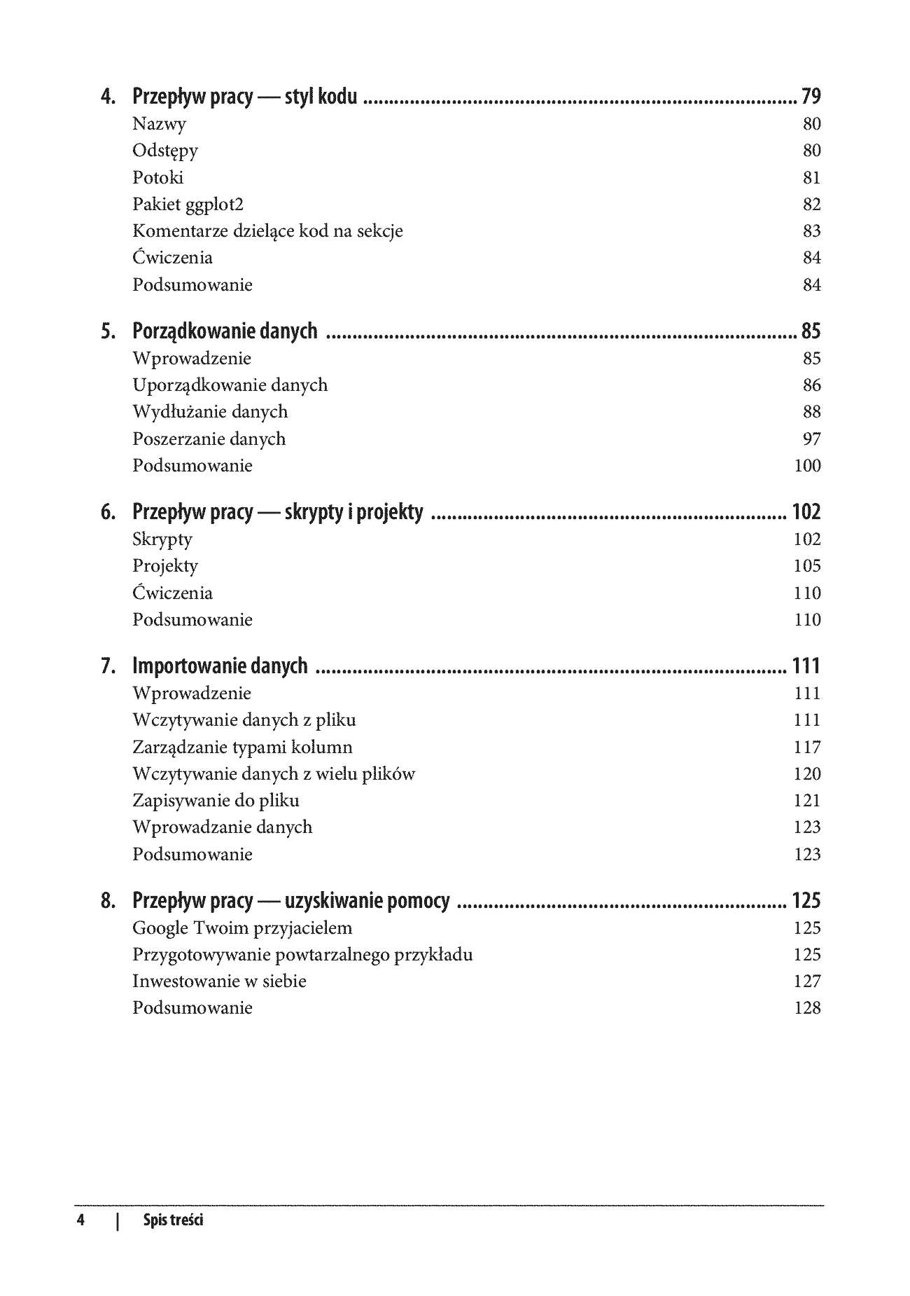 Fragment „Język R w data science. Importowanie, porządkowanie, przekształcanie, wizualizowanie i modelowanie danych. Wydanie II” — strona 4 z 30