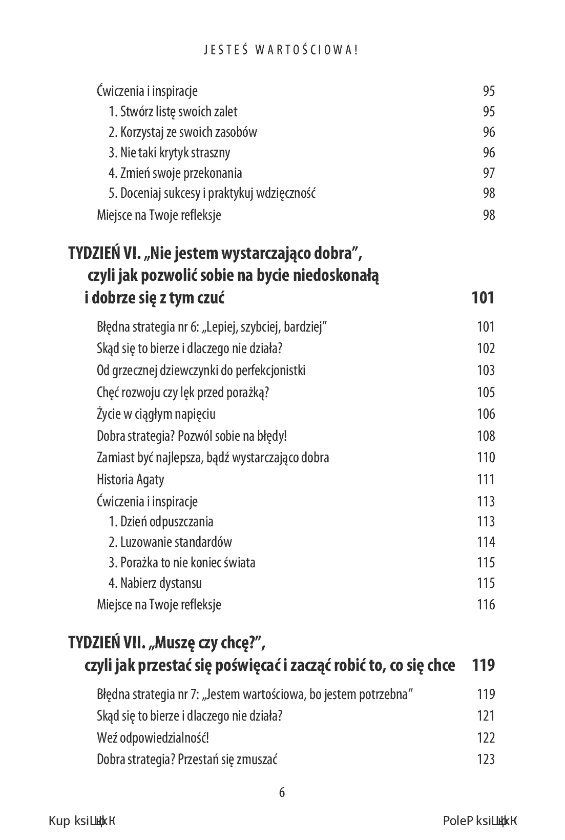 Fragment „Jesteś wartościowa! 10-tygodniowy trening doceniania siebie” — strona 6 z 20
