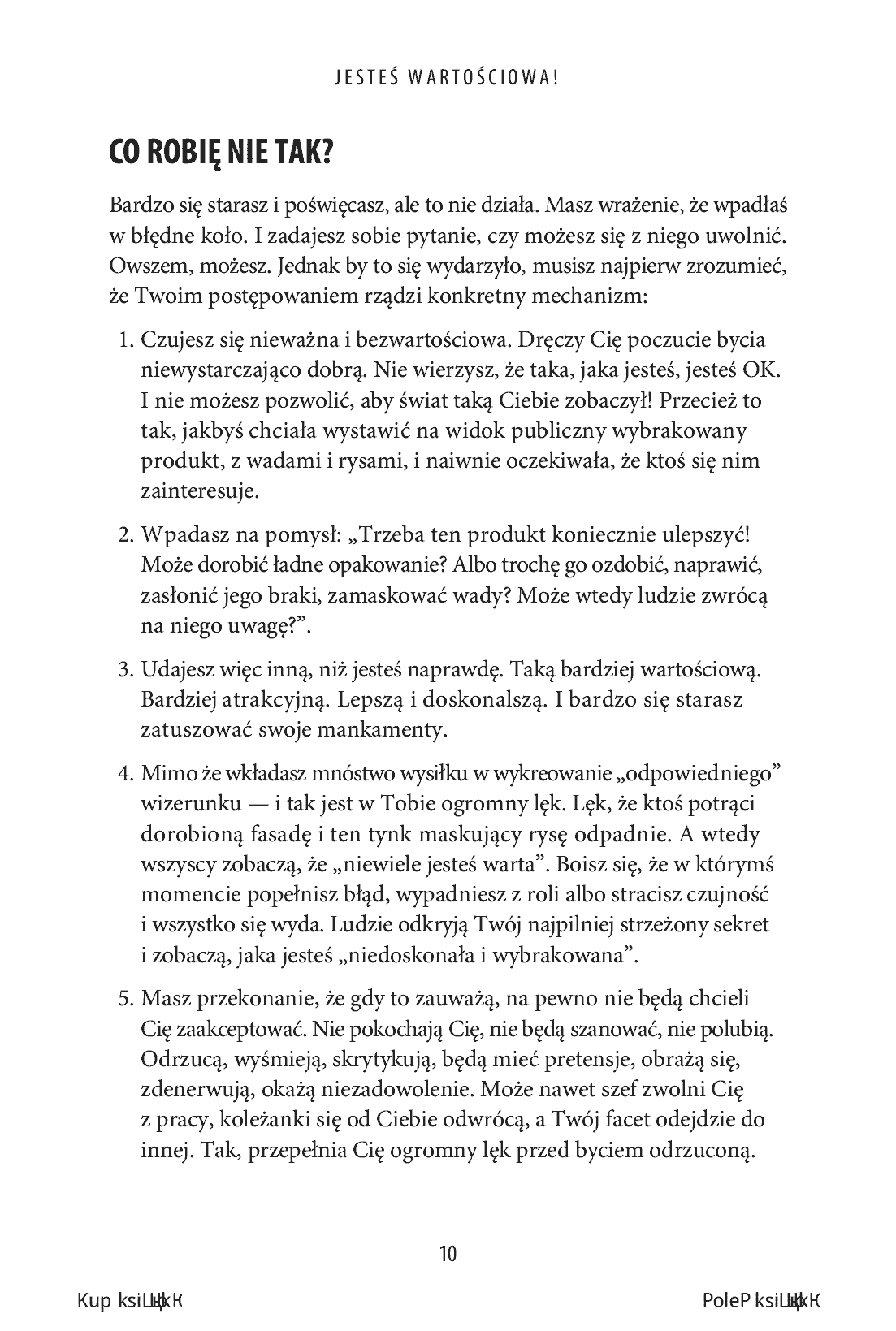 Fragment „Jesteś wartościowa! 10-tygodniowy trening doceniania siebie” — strona 10 z 20