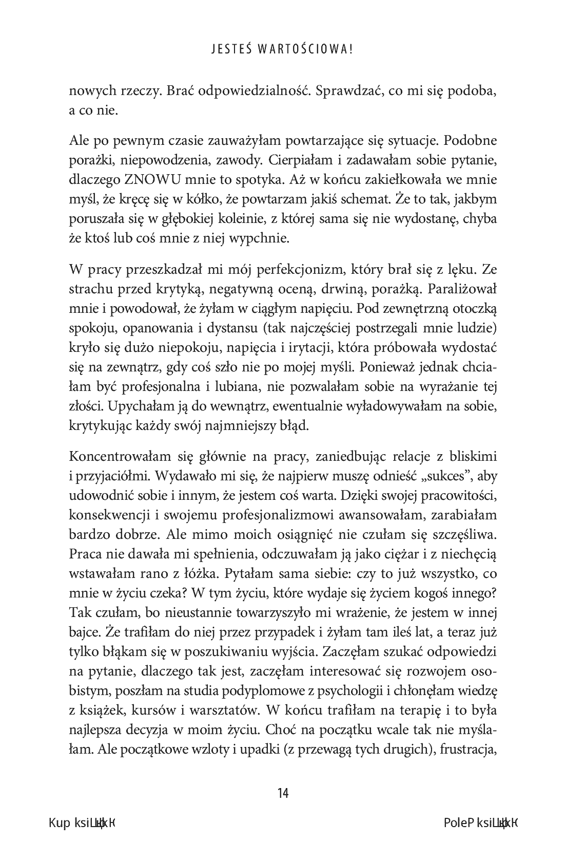Fragment „Jesteś wartościowa! 10-tygodniowy trening doceniania siebie” — strona 14 z 20