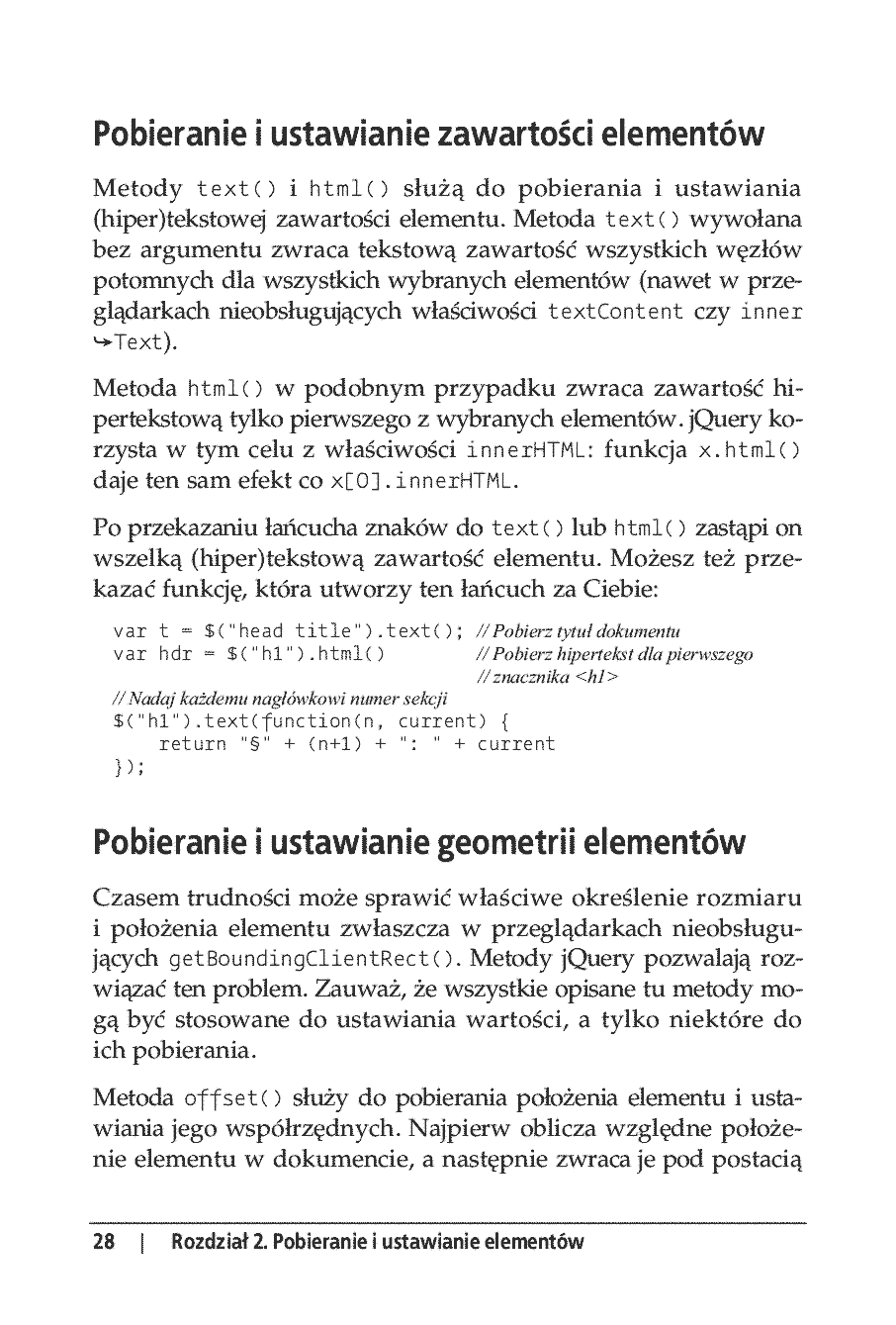 Fragment „jQuery. Leksykon kieszonkowy” — strona 11 z 22
