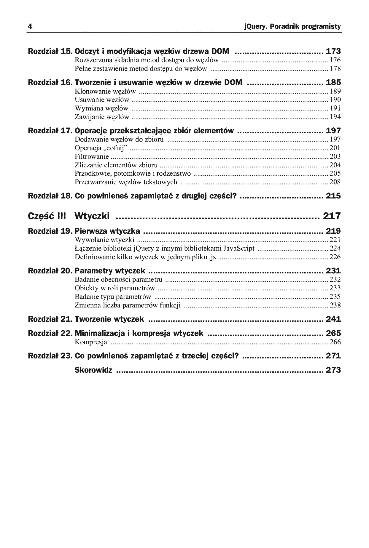 Fragment „jQuery. Poradnik programisty” — strona 4 z 14