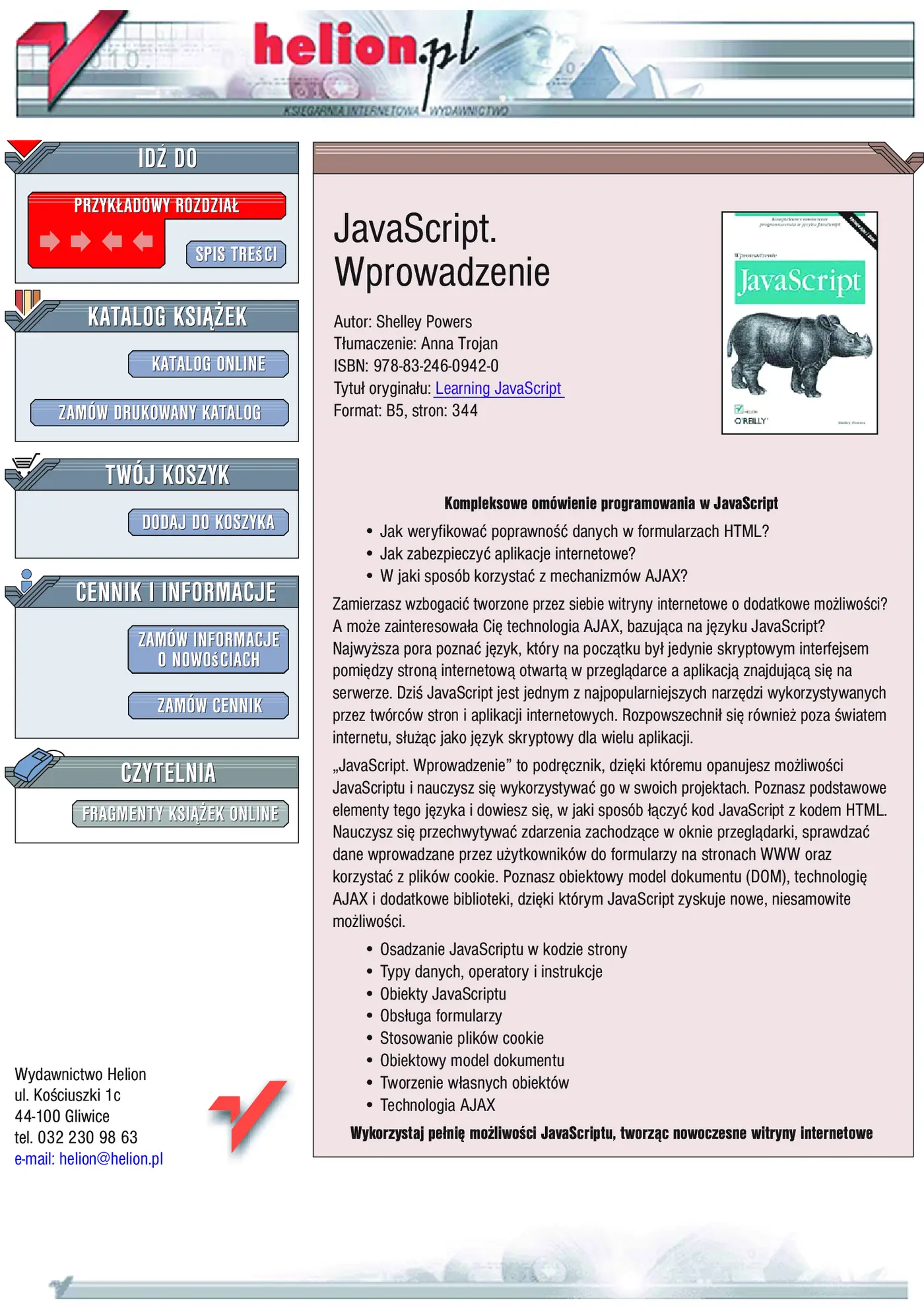 Fragment „JavaScript. Wprowadzenie” — strona 1 z 30