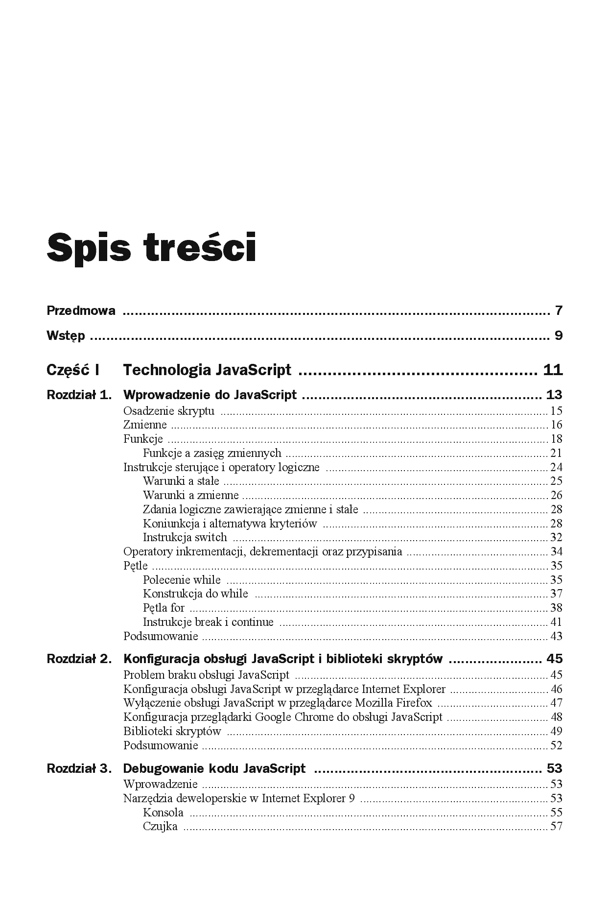 Fragment „JavaScript i jQuery. Kompletny przewodnik dla programistów interaktywnych aplikacji internetowych w Visual Studio” — strona 3 z 30