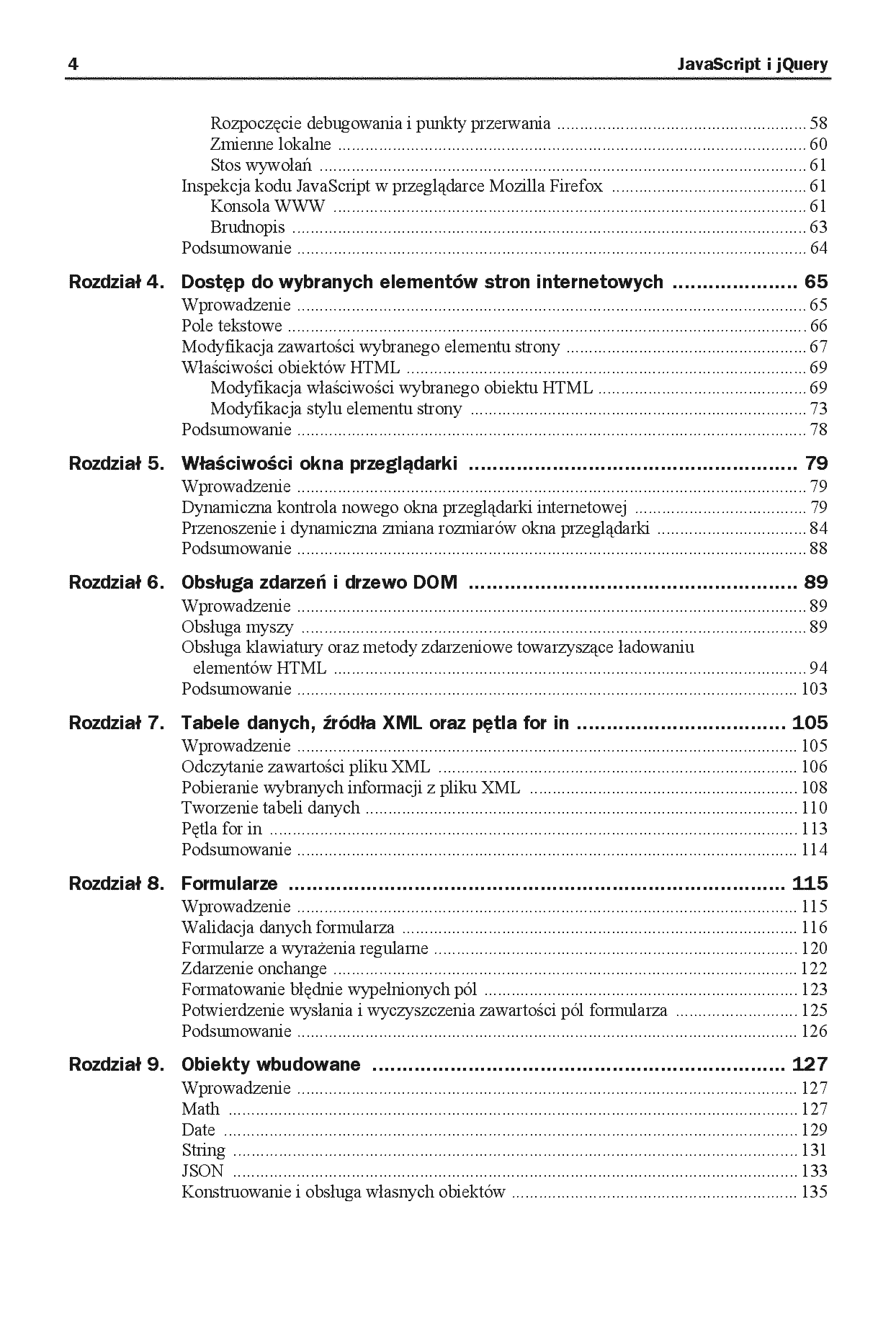 Fragment „JavaScript i jQuery. Kompletny przewodnik dla programistów interaktywnych aplikacji internetowych w Visual Studio” — strona 4 z 30