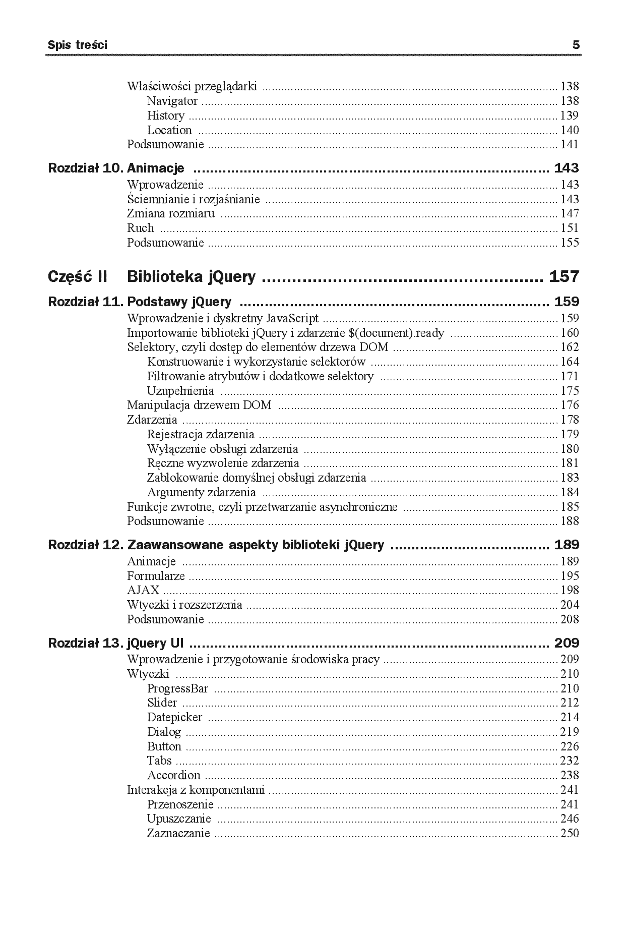 Fragment „JavaScript i jQuery. Kompletny przewodnik dla programistów interaktywnych aplikacji internetowych w Visual Studio” — strona 5 z 30