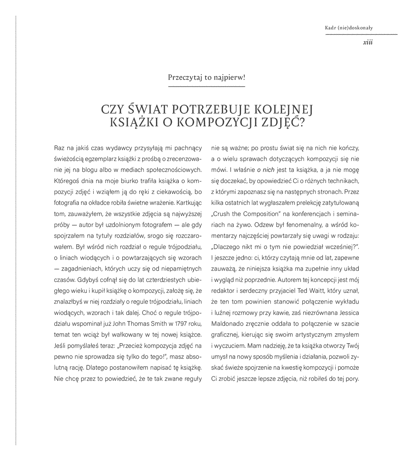 Fragment „Kadr (nie)doskonały. Poznaj sekrety mistrza kompozycji i fotografuj, przełamując schematy” — strona 9 z 30