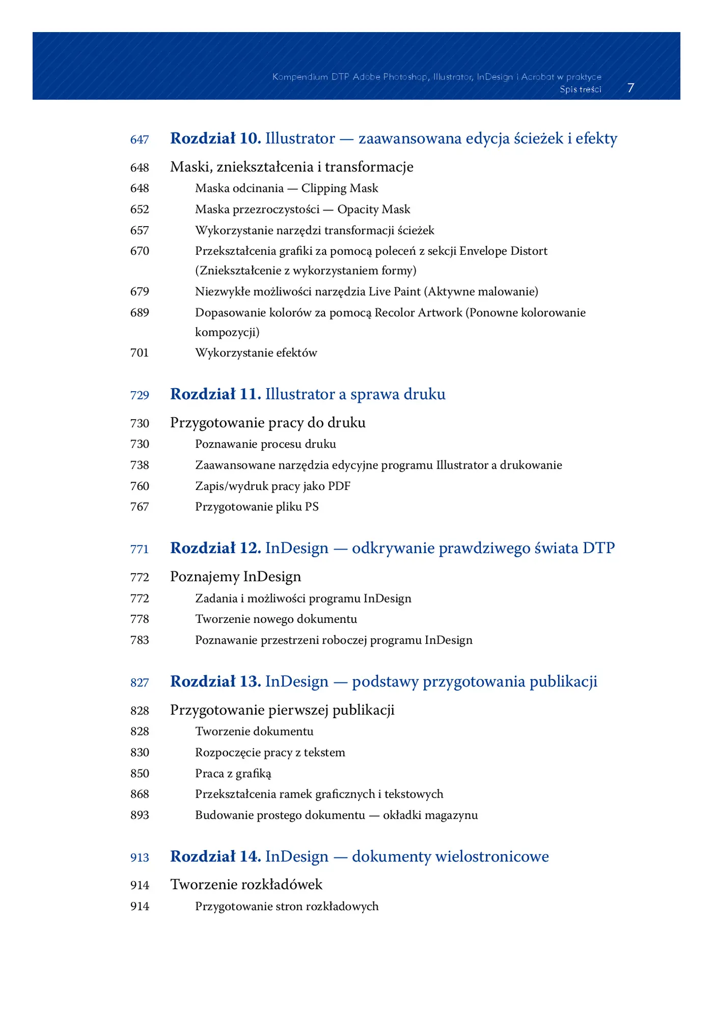Fragment „Kompendium DTP. Adobe Photoshop, Illustrator, InDesign i Acrobat w praktyce. Wydanie III” — strona 7 z 30