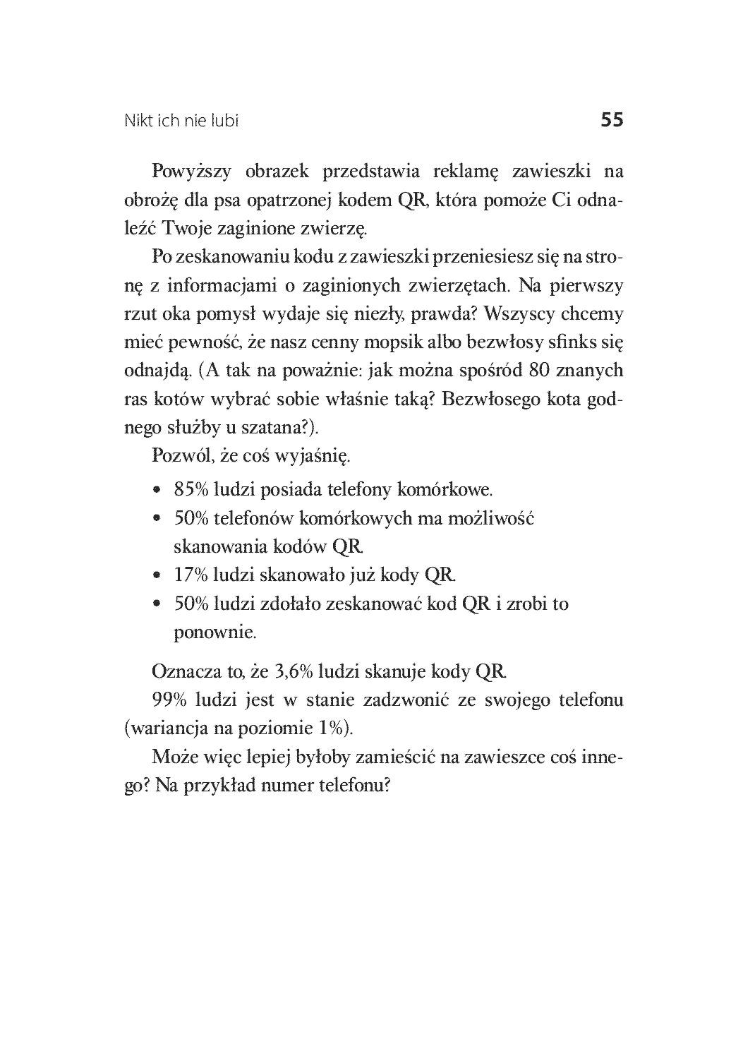 Fragment „Kody QR zabijają małe kotki! Jak zrazić klientów, zniechęcić pracowników i podkopać fundamenty swojego biznesu” — strona 5 z 30