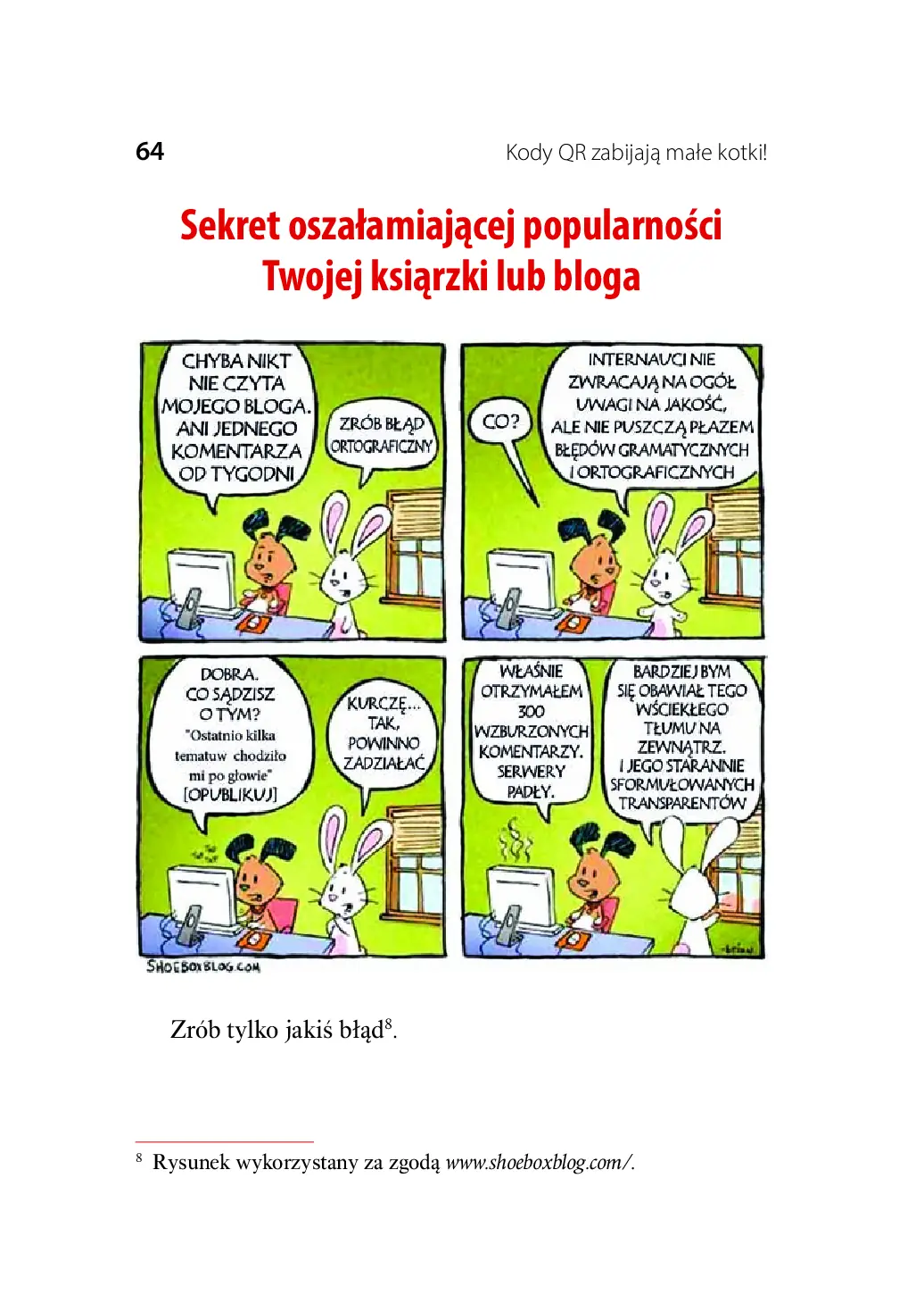 Fragment „Kody QR zabijają małe kotki! Jak zrazić klientów, zniechęcić pracowników i podkopać fundamenty swojego biznesu” — strona 14 z 30
