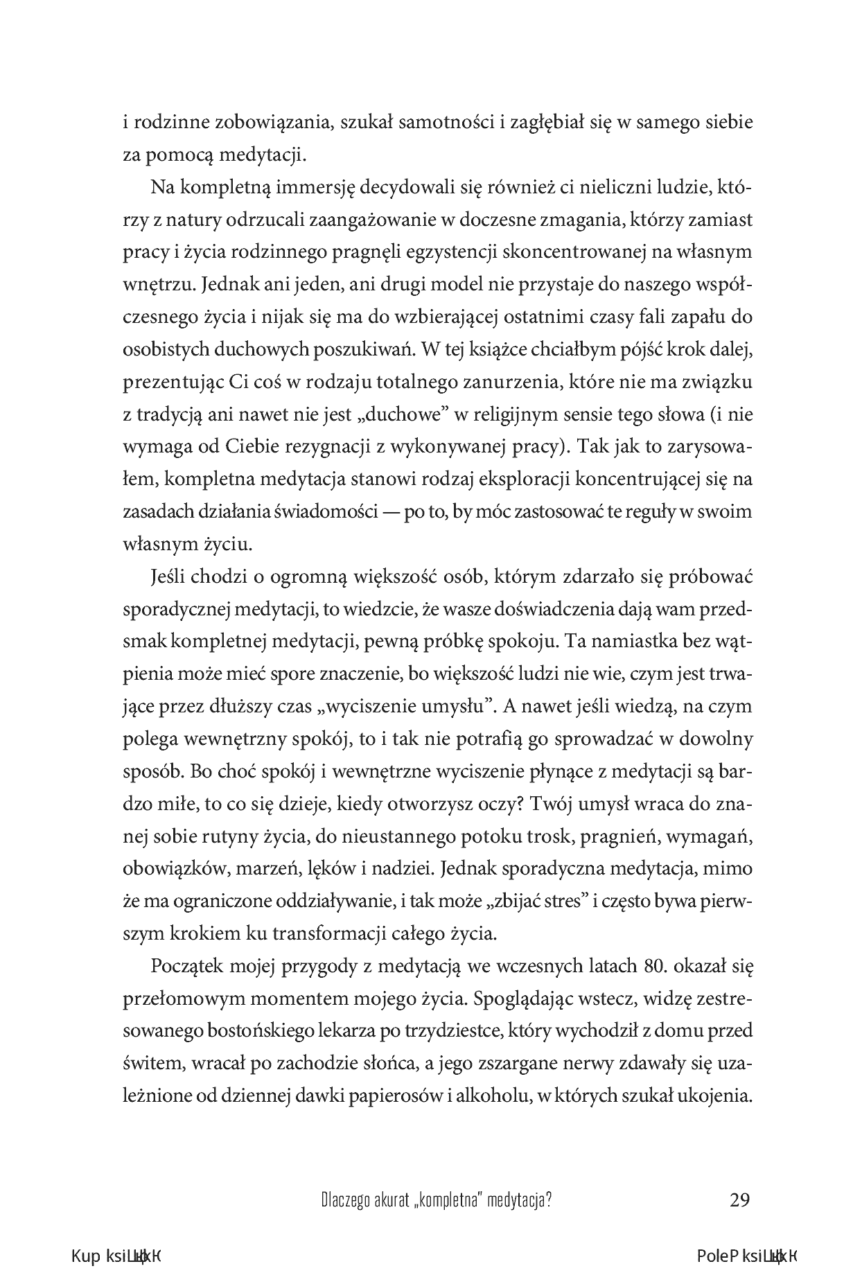 Fragment „Kompletna medytacja. Trening przebudzonego życia” — strona 13 z 30