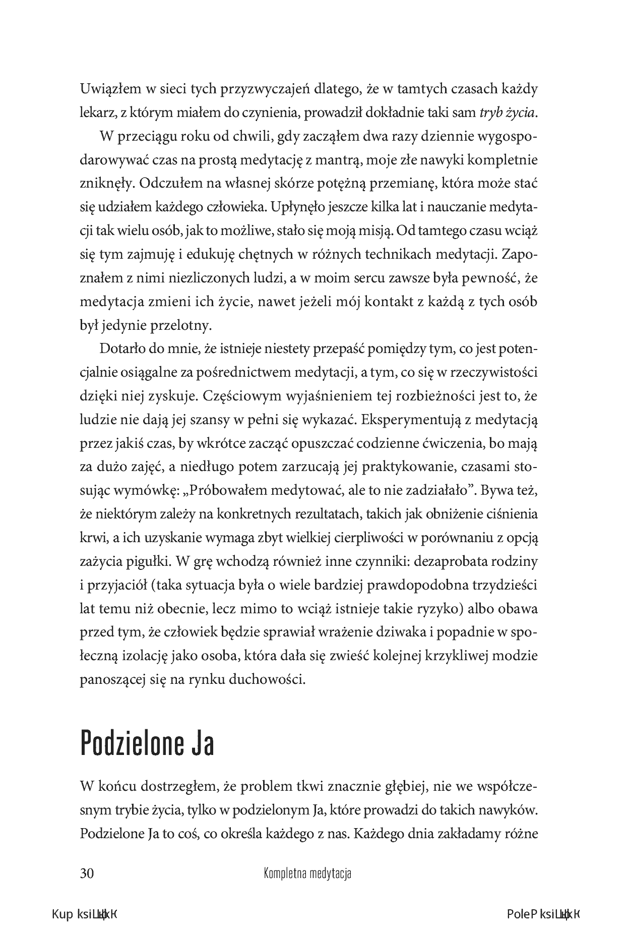 Fragment „Kompletna medytacja. Trening przebudzonego życia” — strona 14 z 30