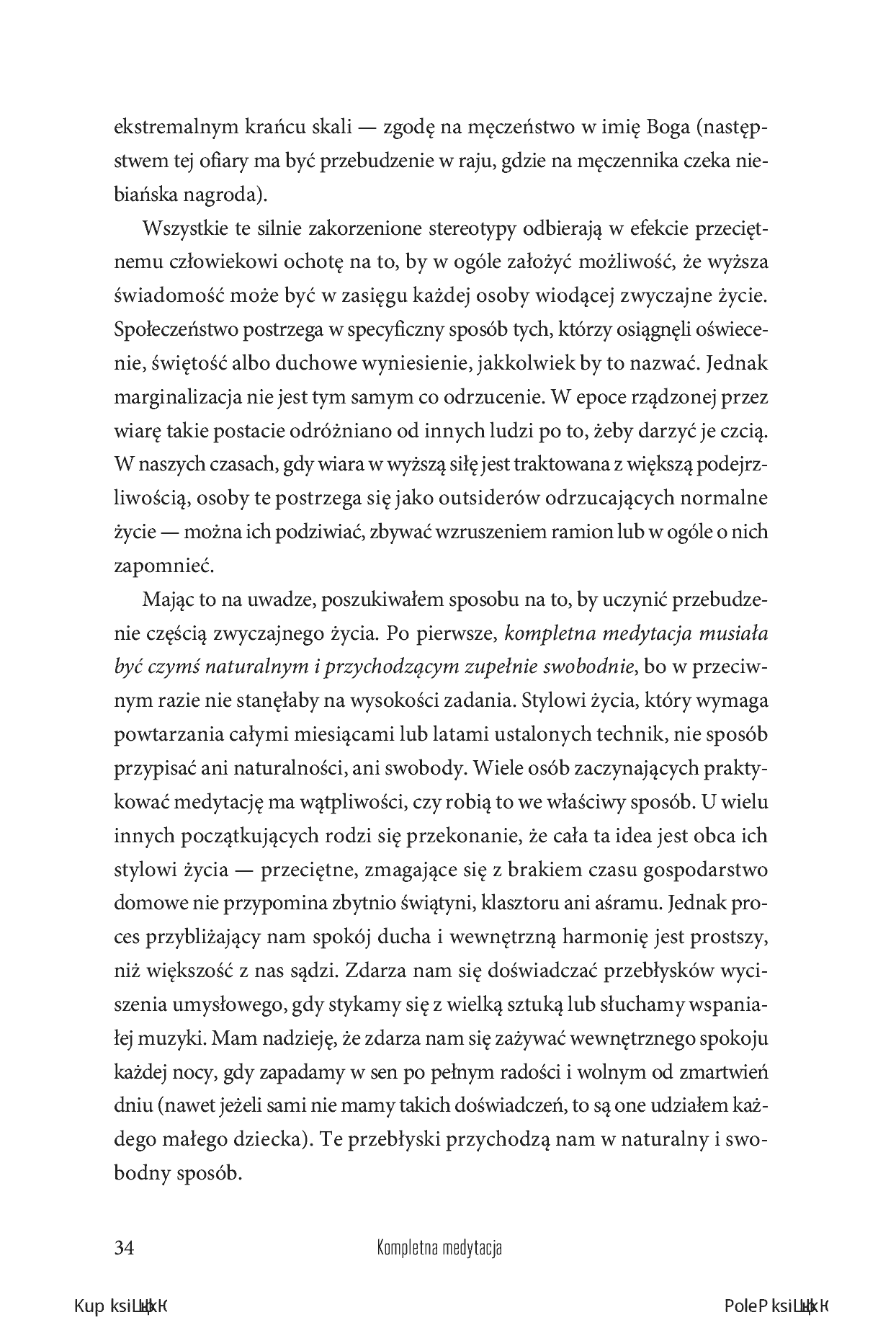 Fragment „Kompletna medytacja. Trening przebudzonego życia” — strona 18 z 30