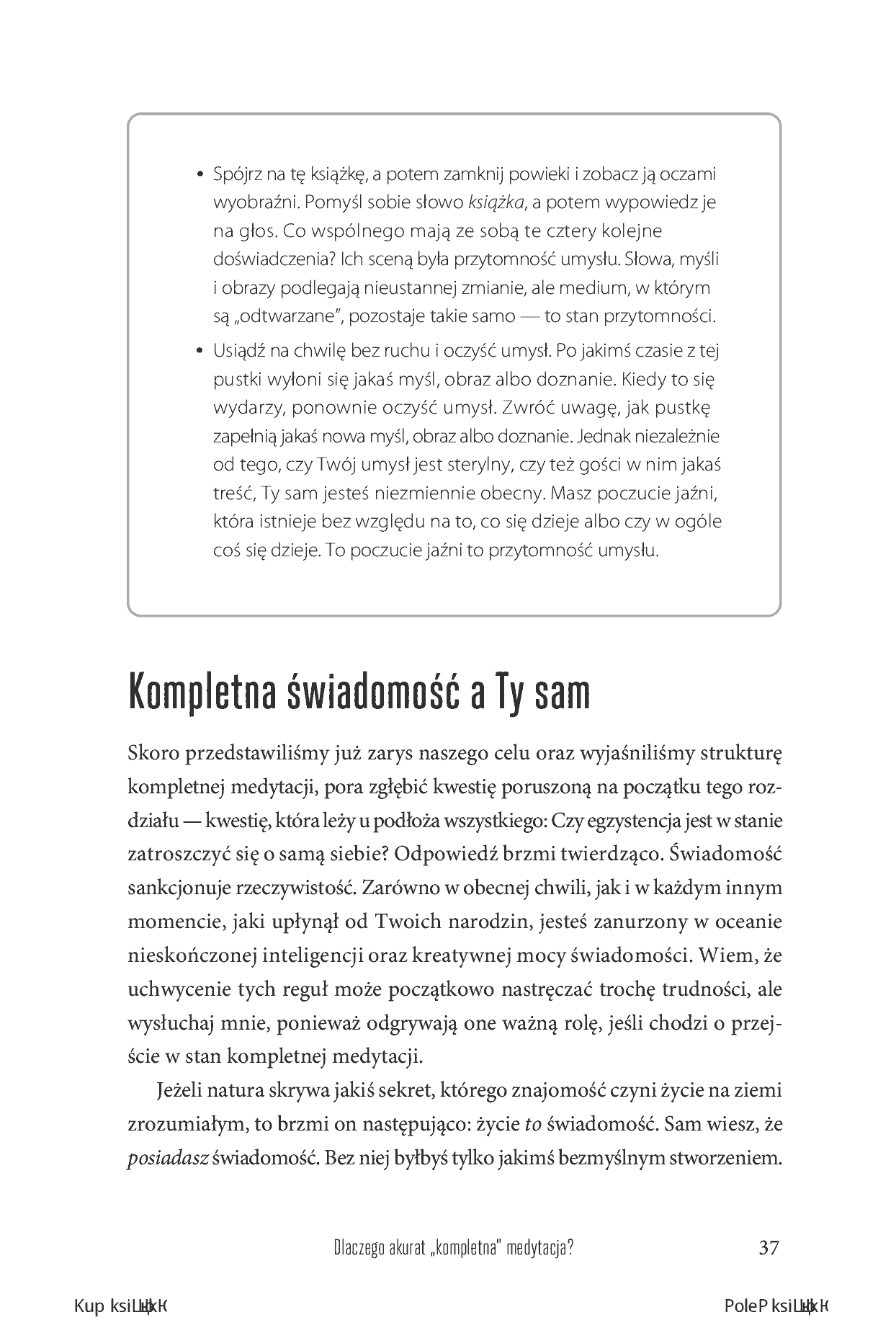 Fragment „Kompletna medytacja. Trening przebudzonego życia” — strona 21 z 30