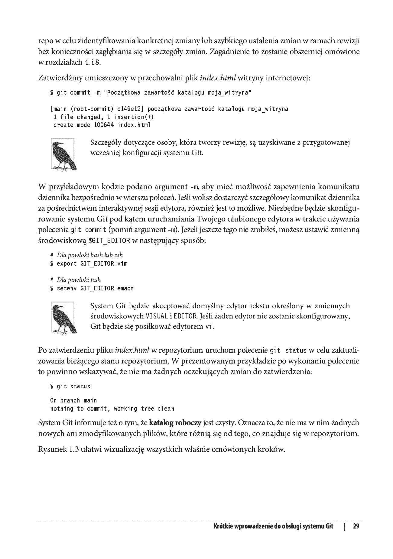Fragment „Kontrola wersji z systemem Git. Zaawansowane narzędzia i techniki do wspólnego projektowania oprogramowania. Wydanie III” — strona 21 z 30