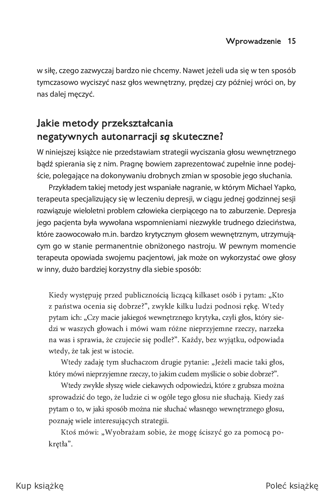 Fragment „Kontrolowanie wewnętrznego krytyka. Efektywne ćwiczenia praktyczne” — strona 11 z 18