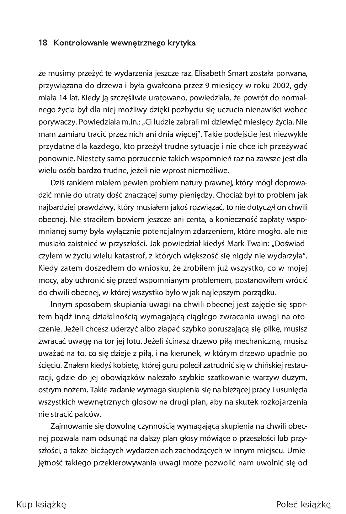 Fragment „Kontrolowanie wewnętrznego krytyka. Efektywne ćwiczenia praktyczne” — strona 14 z 18