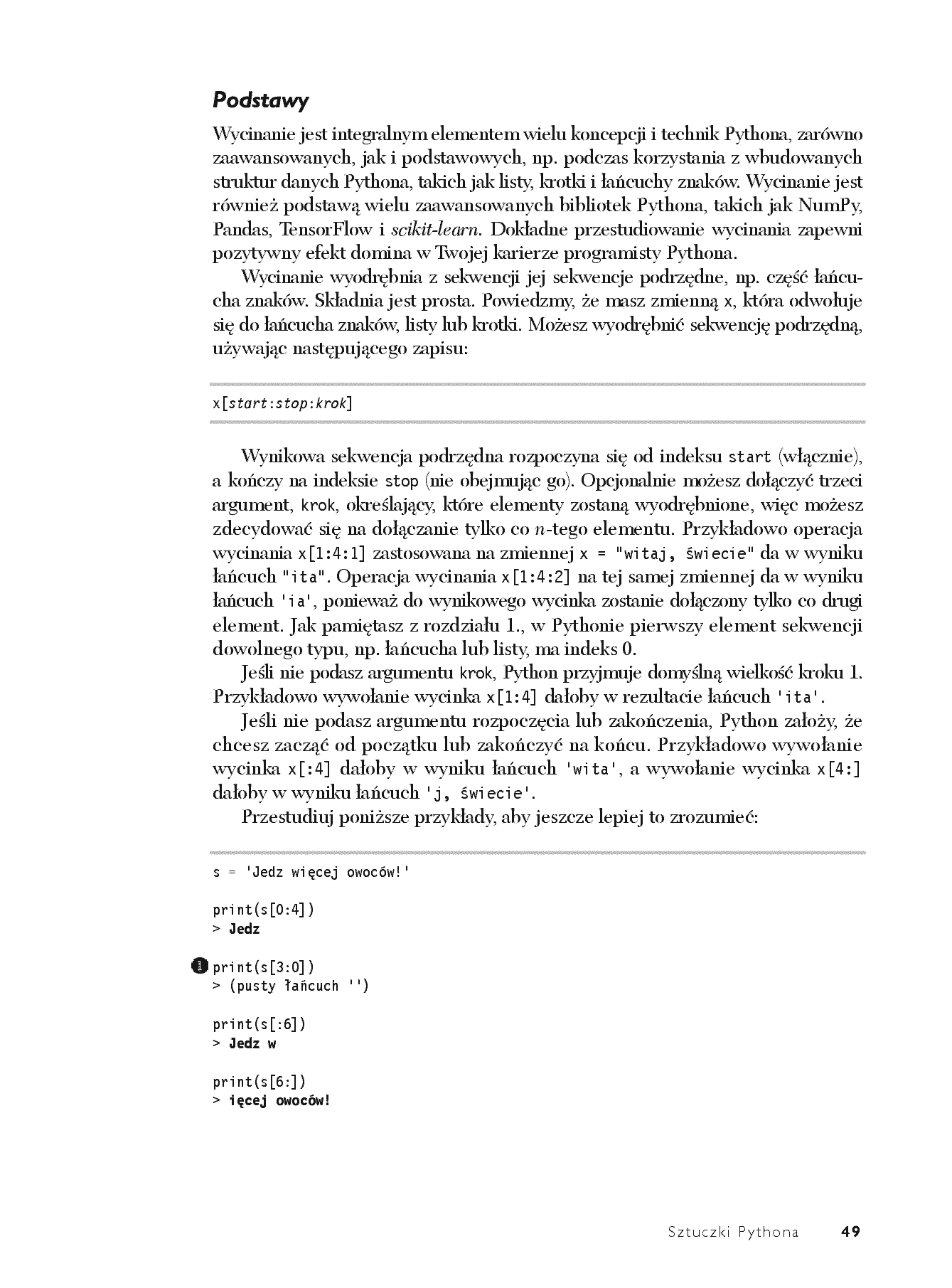 Fragment „Kod Pythona w jednym wierszu. Jak profesjonaliści piszą programy doskonałe” — strona 19 z 30
