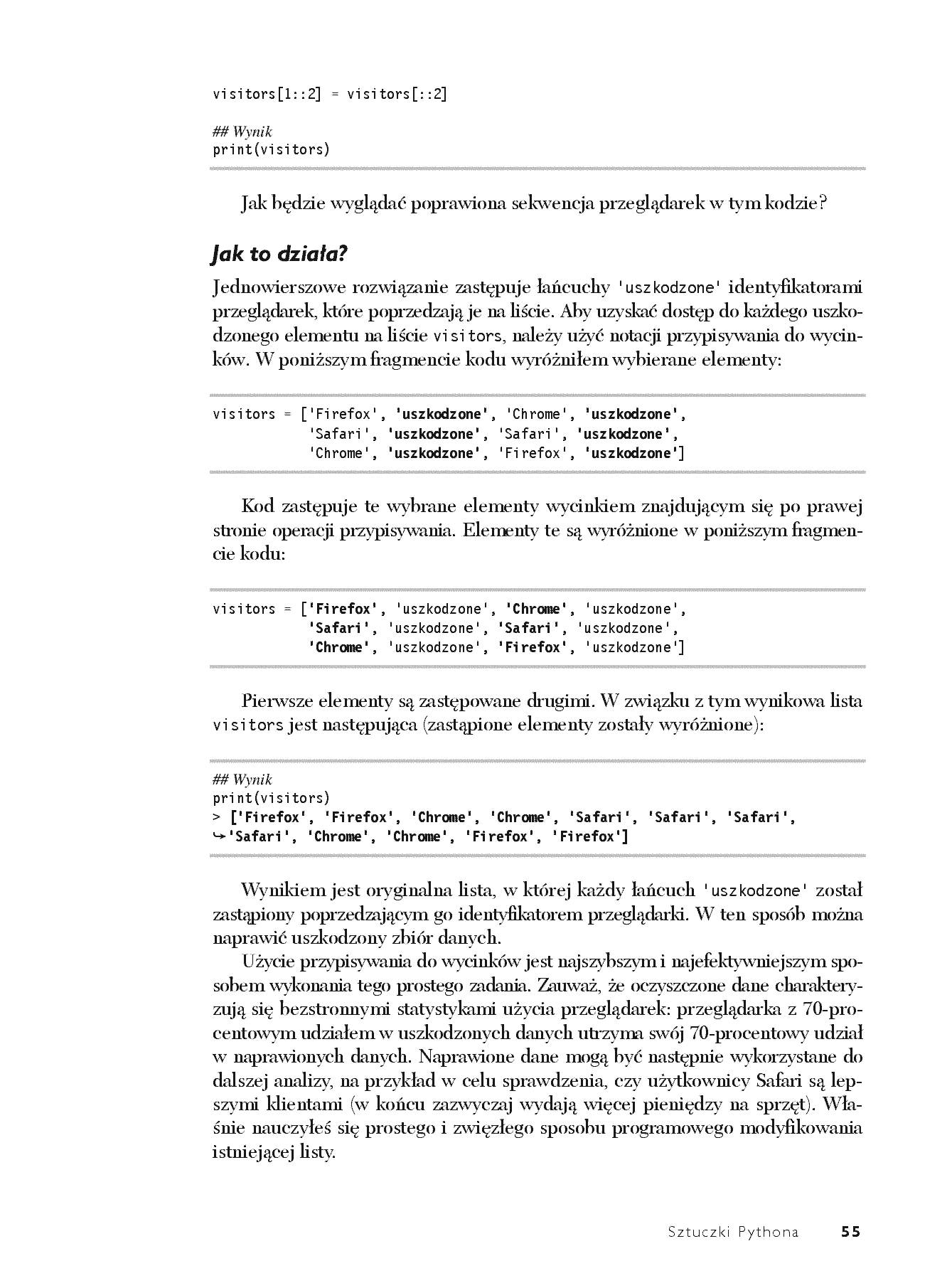 Fragment „Kod Pythona w jednym wierszu. Jak profesjonaliści piszą programy doskonałe” — strona 25 z 30