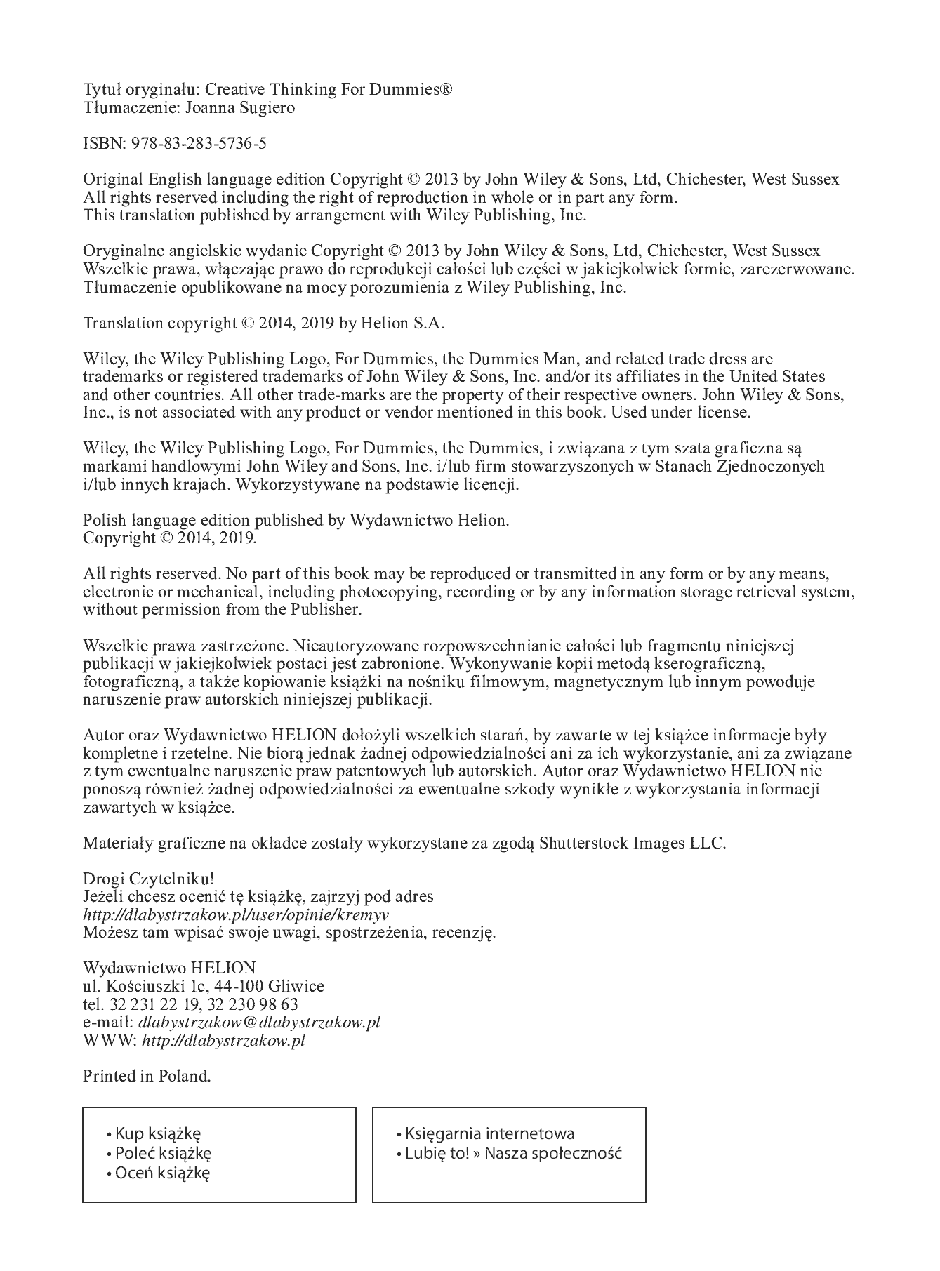 Fragment „Kreatywne myślenie dla bystrzaków” — strona 2 z 30