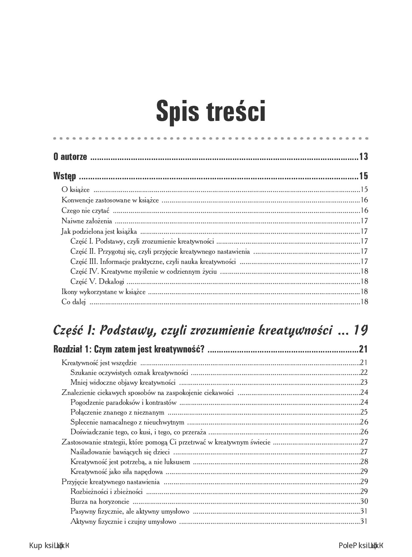 Fragment „Kreatywne myślenie dla bystrzaków” — strona 3 z 30