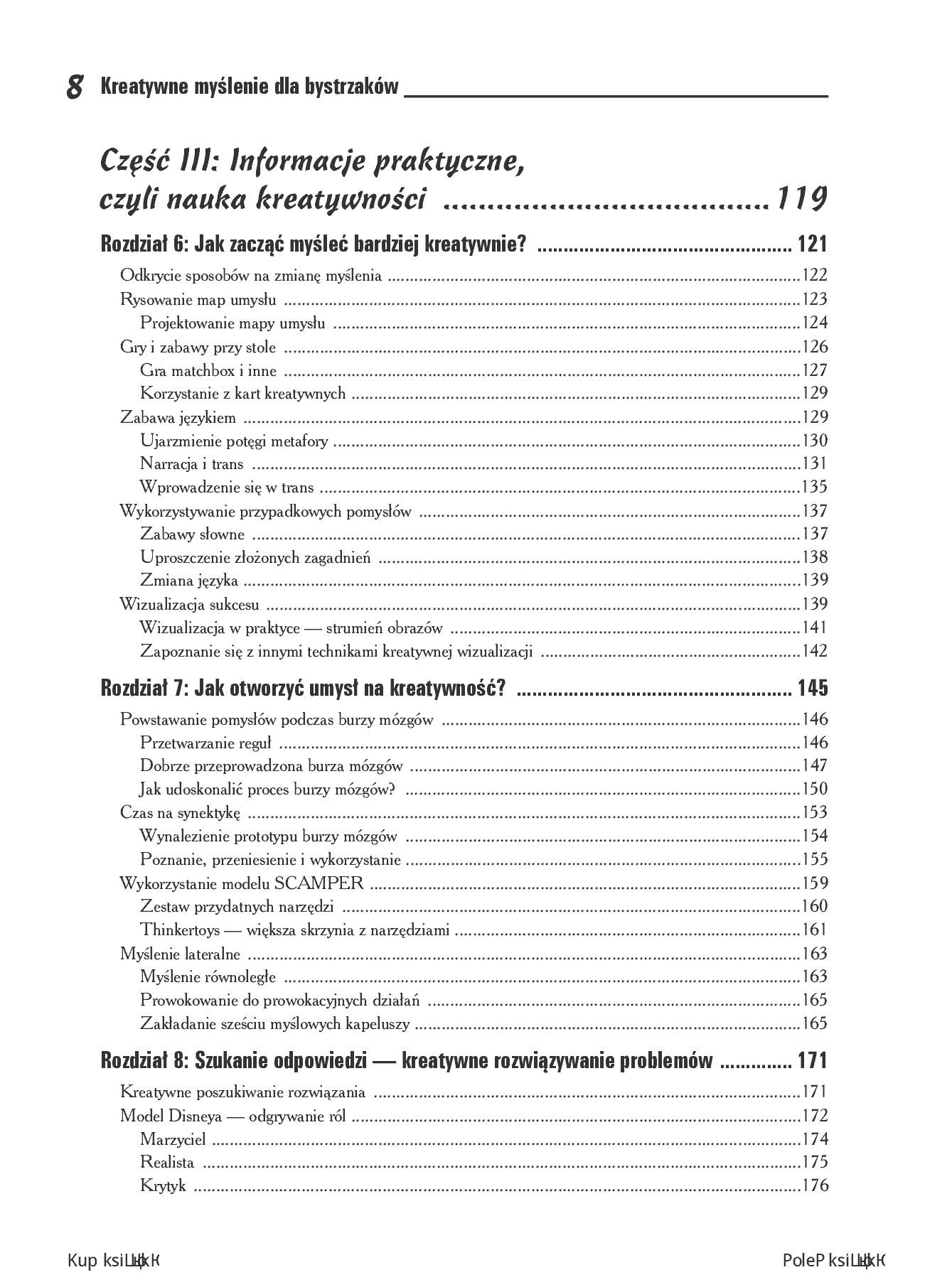 Fragment „Kreatywne myślenie dla bystrzaków” — strona 6 z 30