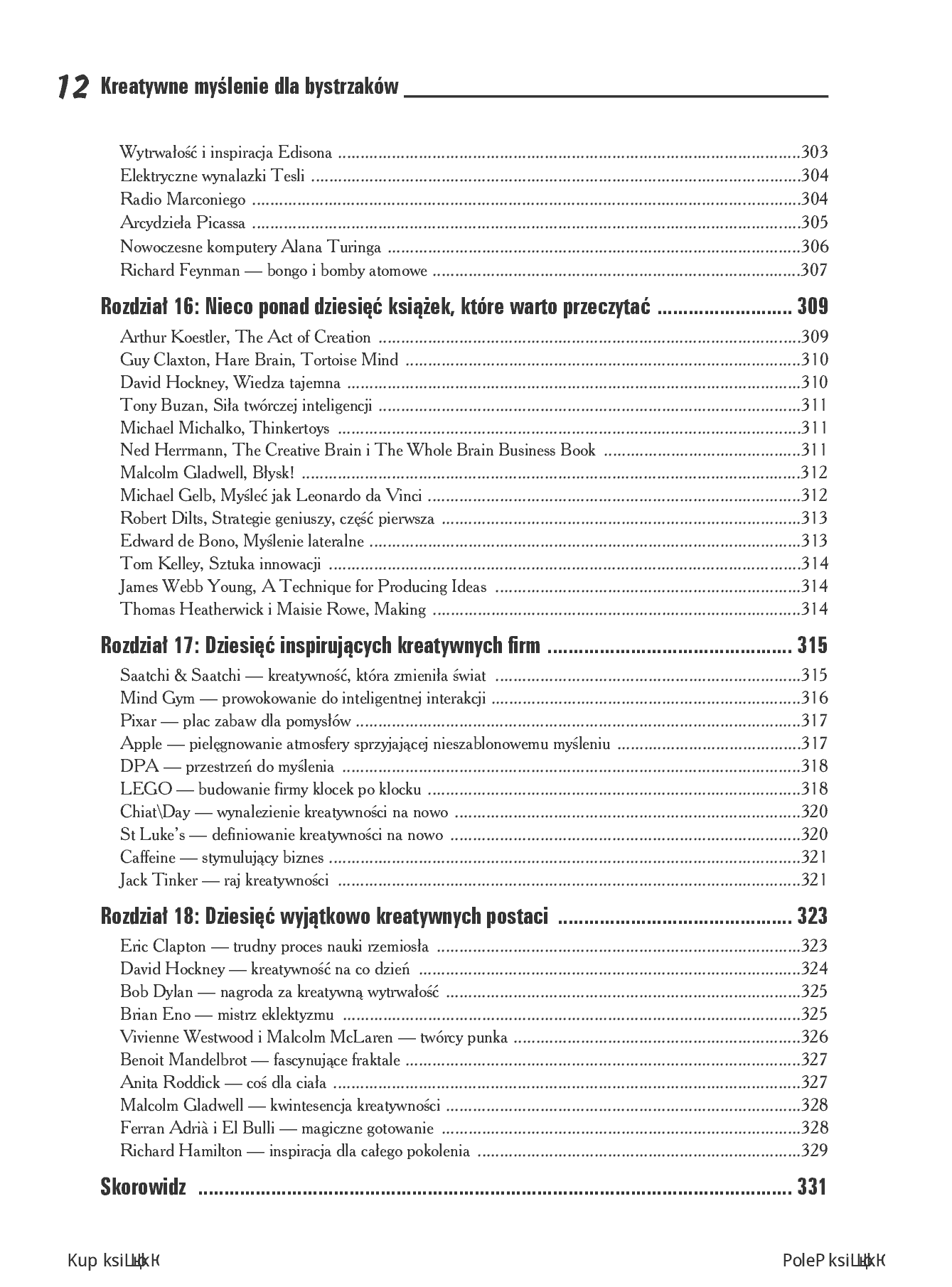 Fragment „Kreatywne myślenie dla bystrzaków” — strona 10 z 30