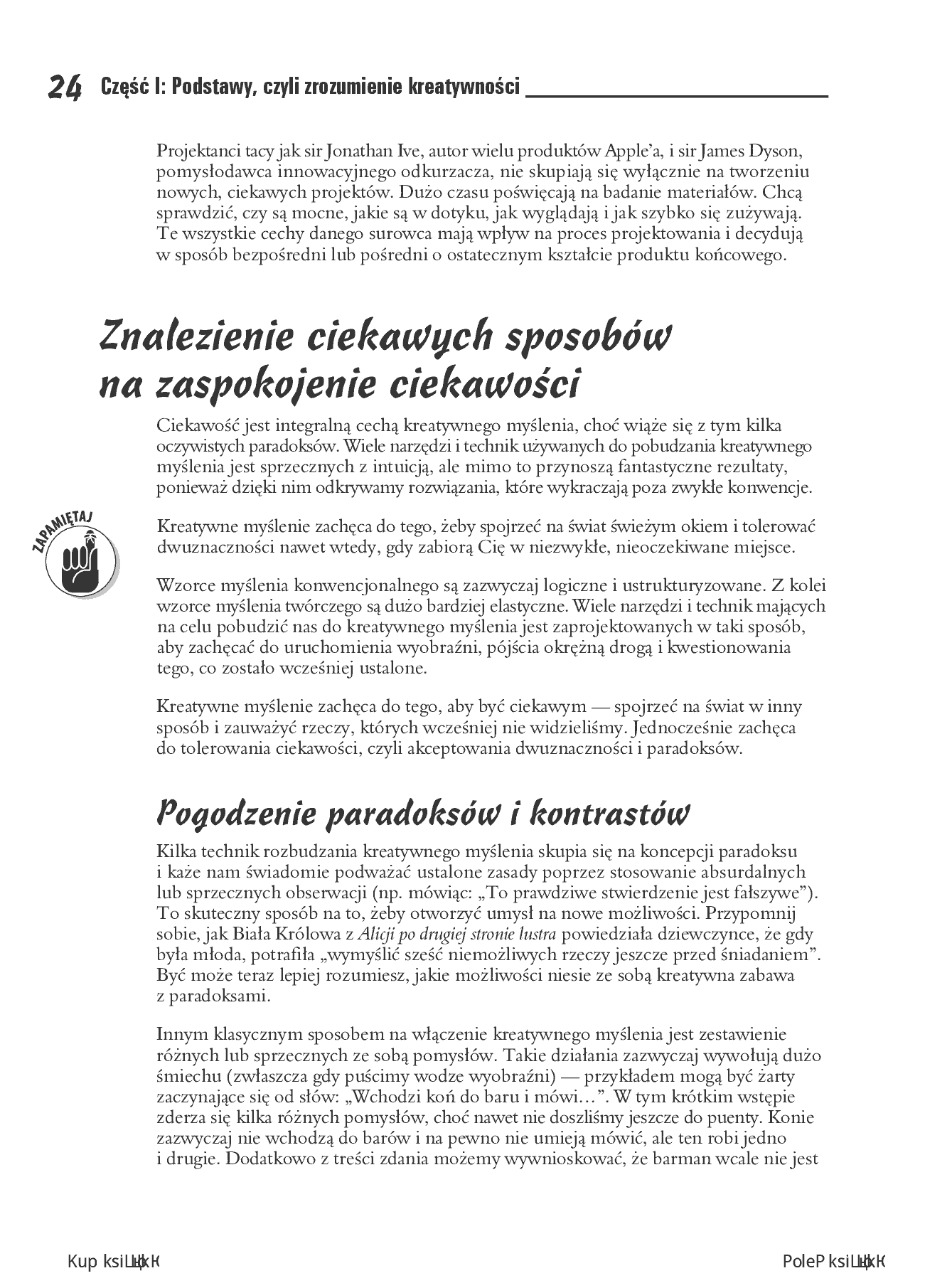Fragment „Kreatywne myślenie dla bystrzaków” — strona 14 z 30