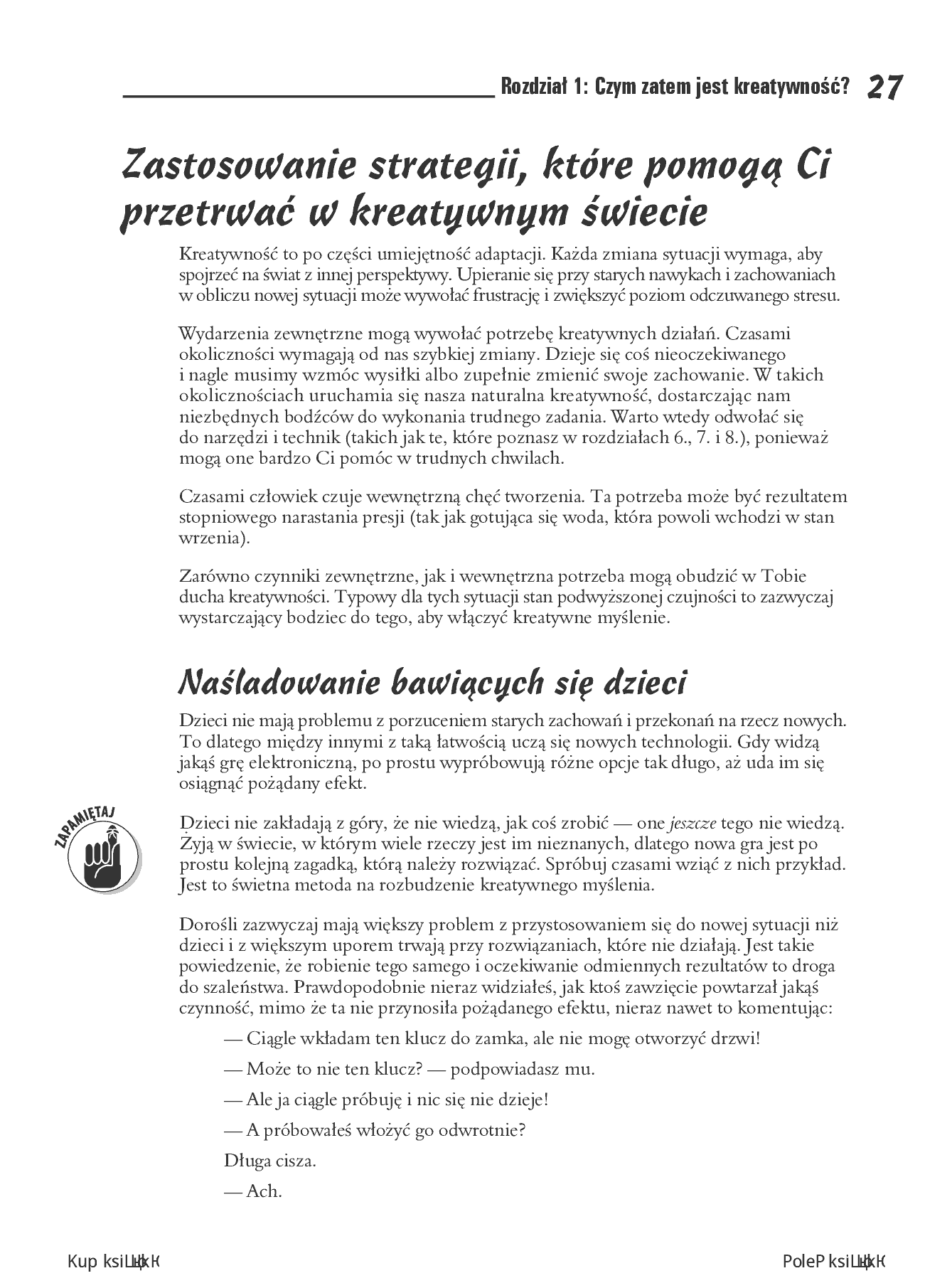 Fragment „Kreatywne myślenie dla bystrzaków” — strona 17 z 30