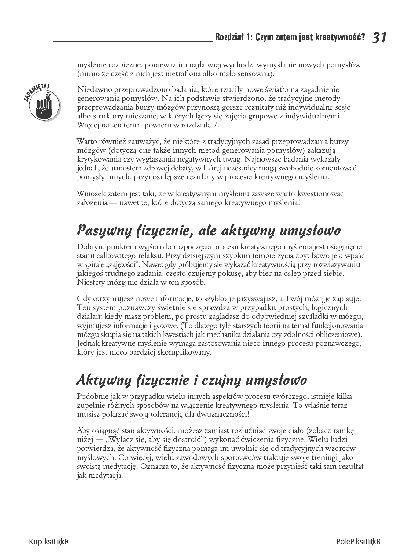 Fragment „Kreatywne myślenie dla bystrzaków” — strona 21 z 30