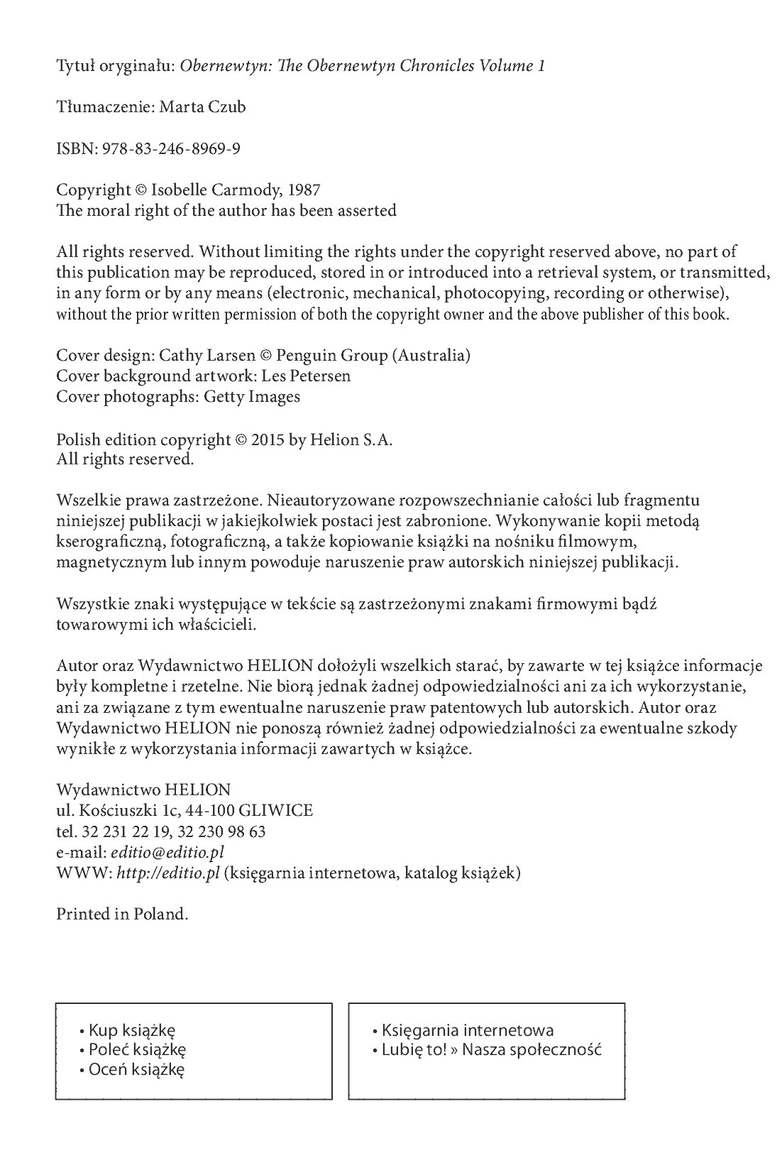 Fragment „Kroniki Obernewtyn. Tom pierwszy: Obernewtyn” — strona 2 z 12