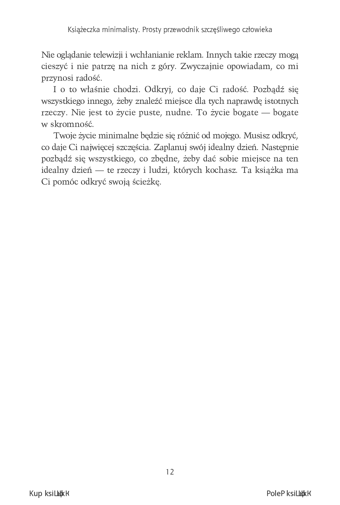 Fragment „Książeczka minimalisty. Prosty przewodnik szczęśliwego człowieka” — strona 6 z 14