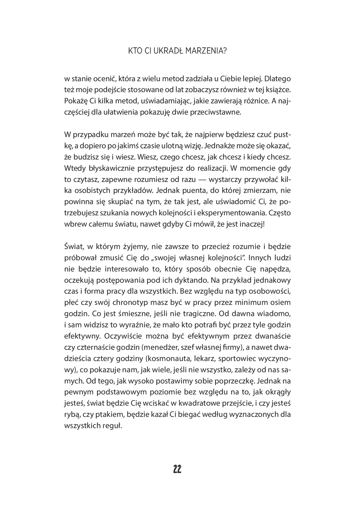 Fragment „Kto Ci ukradł marzenia? Czyli autorska metoda realizacji #1000marzeń” — strona 22 z 26