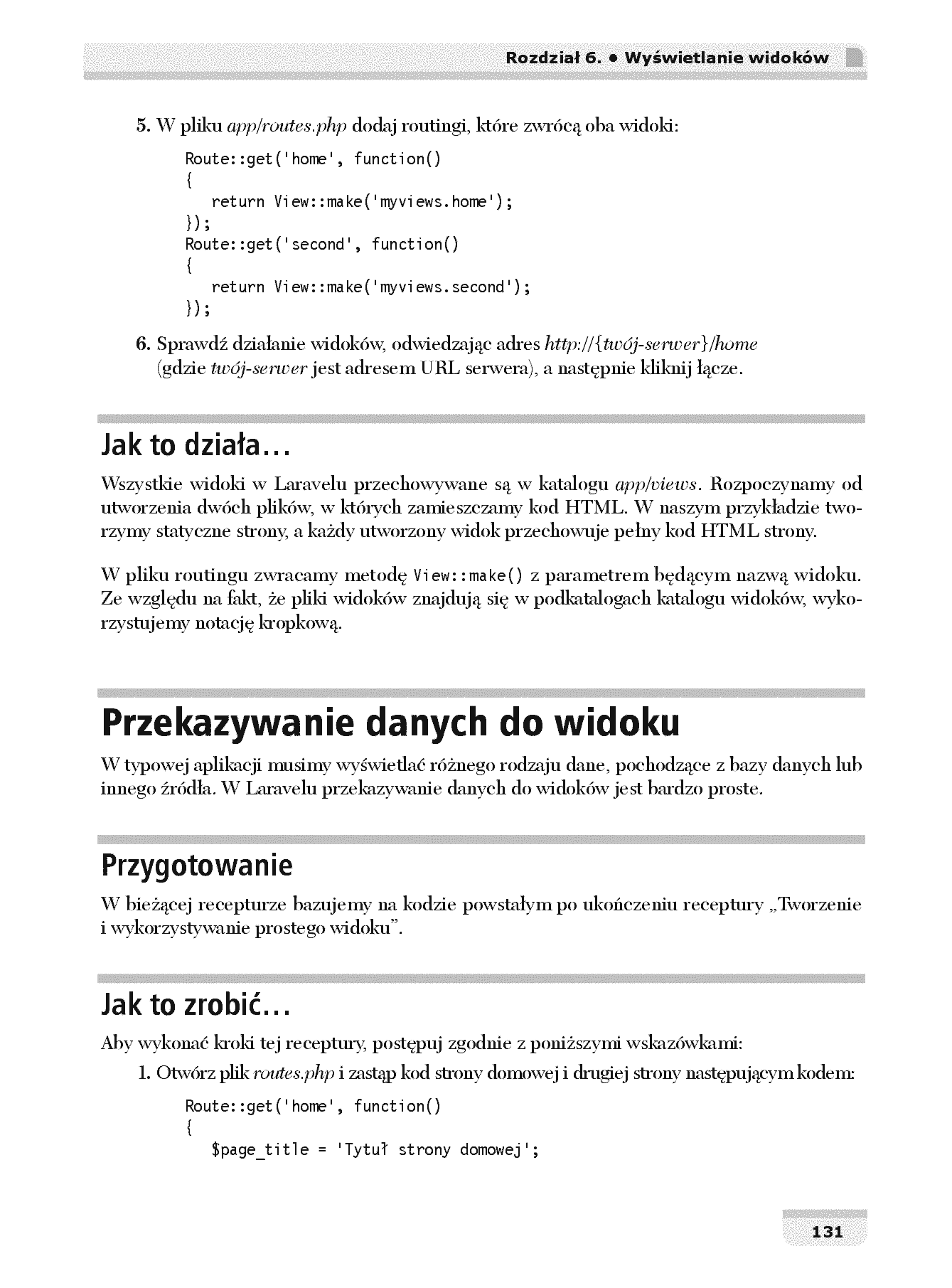 Fragment „Laravel. Tworzenie aplikacji. Receptury” — strona 9 z 30
