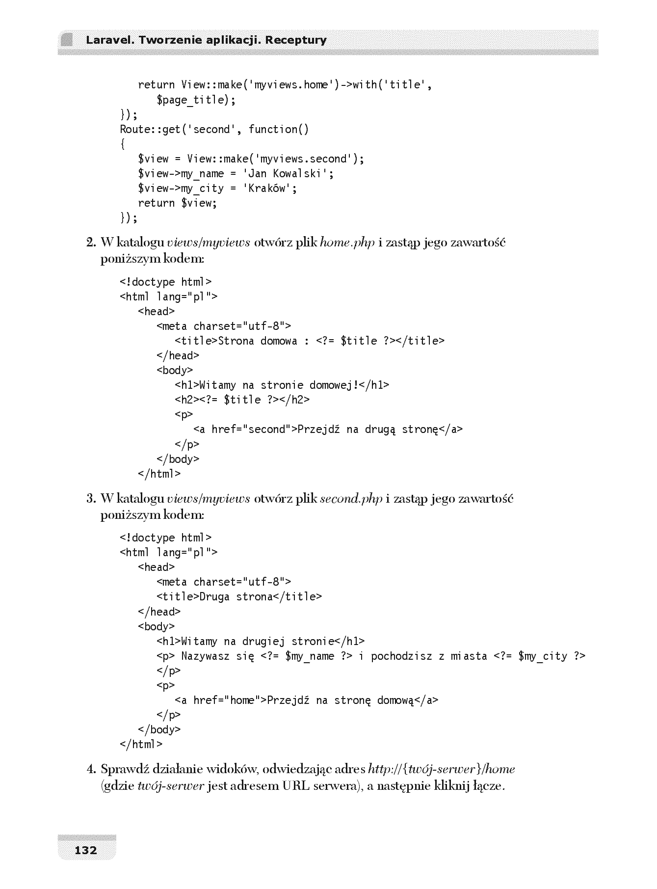 Fragment „Laravel. Tworzenie aplikacji. Receptury” — strona 10 z 30