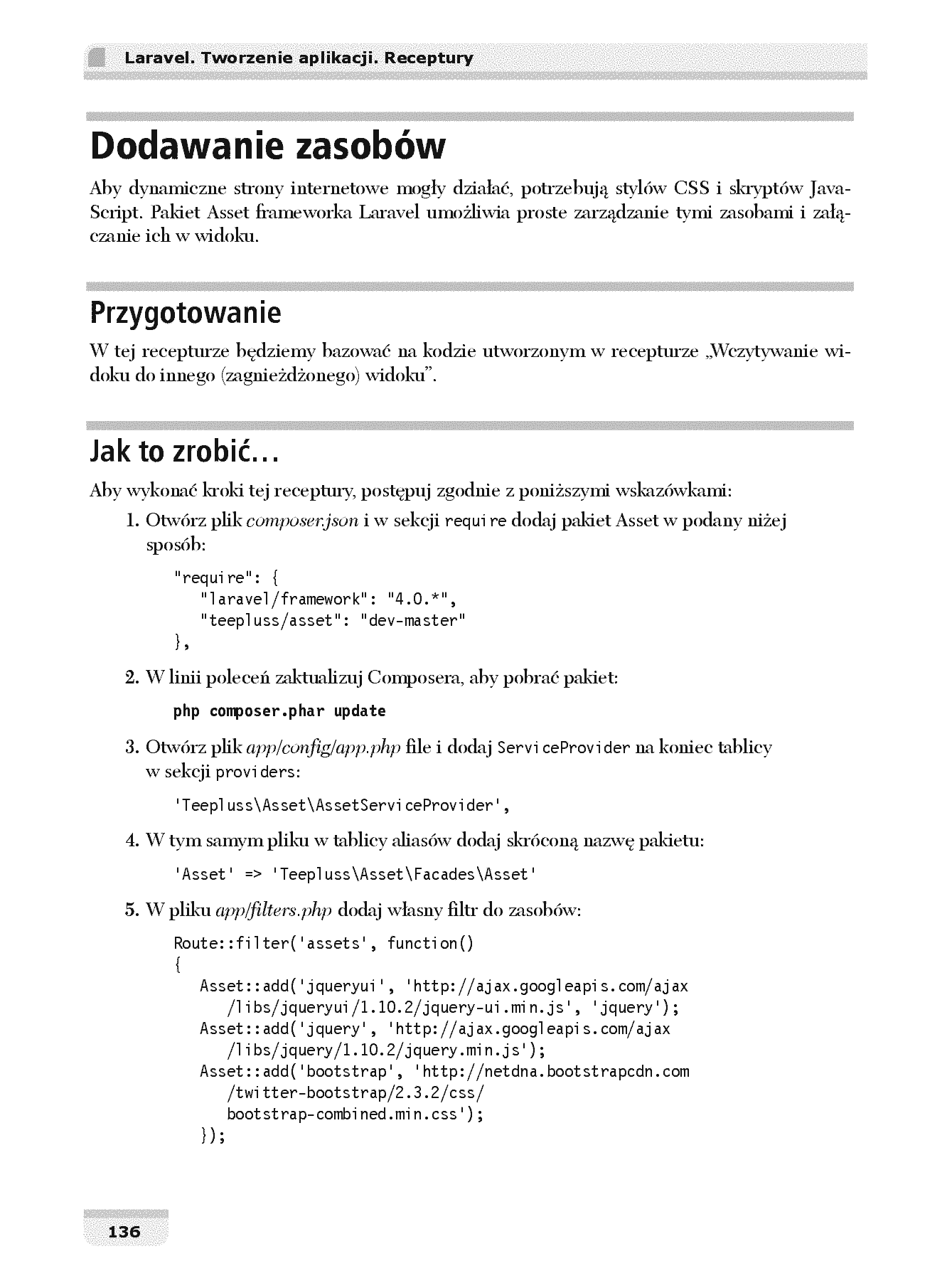 Fragment „Laravel. Tworzenie aplikacji. Receptury” — strona 14 z 30
