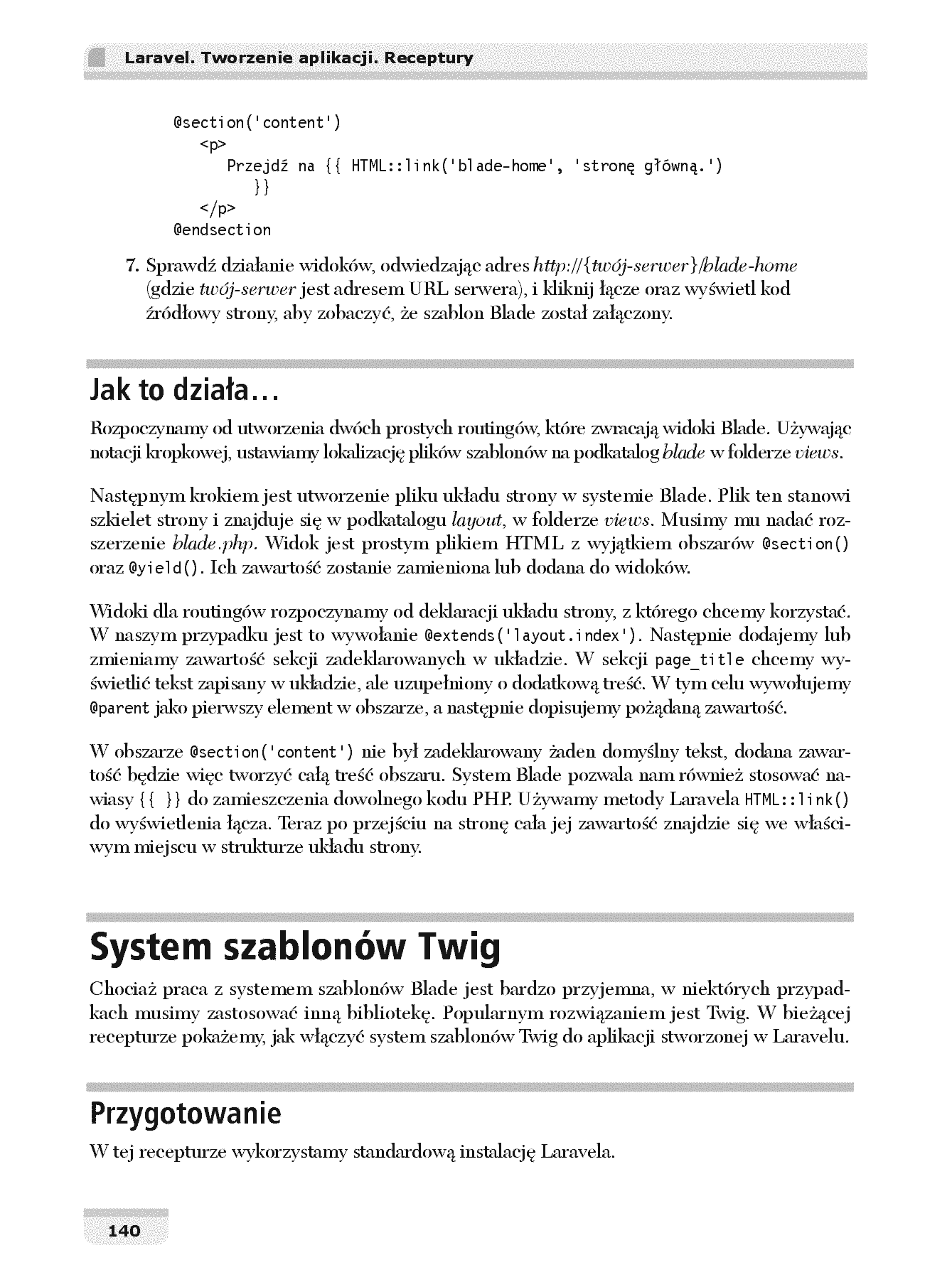 Fragment „Laravel. Tworzenie aplikacji. Receptury” — strona 18 z 30