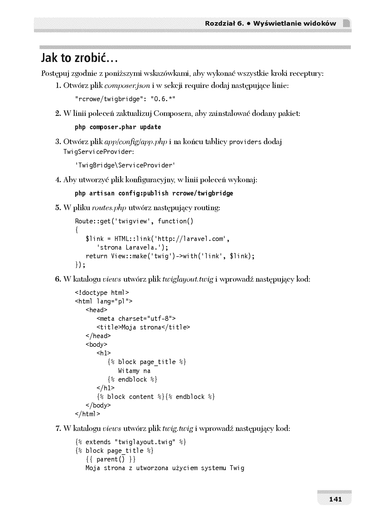 Fragment „Laravel. Tworzenie aplikacji. Receptury” — strona 19 z 30