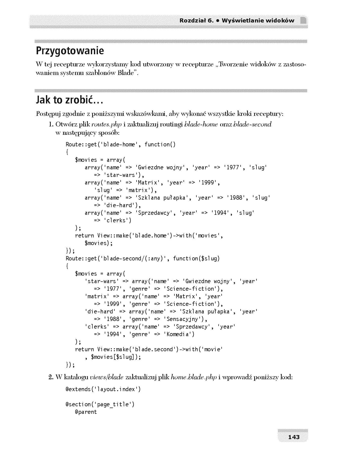Fragment „Laravel. Tworzenie aplikacji. Receptury” — strona 21 z 30