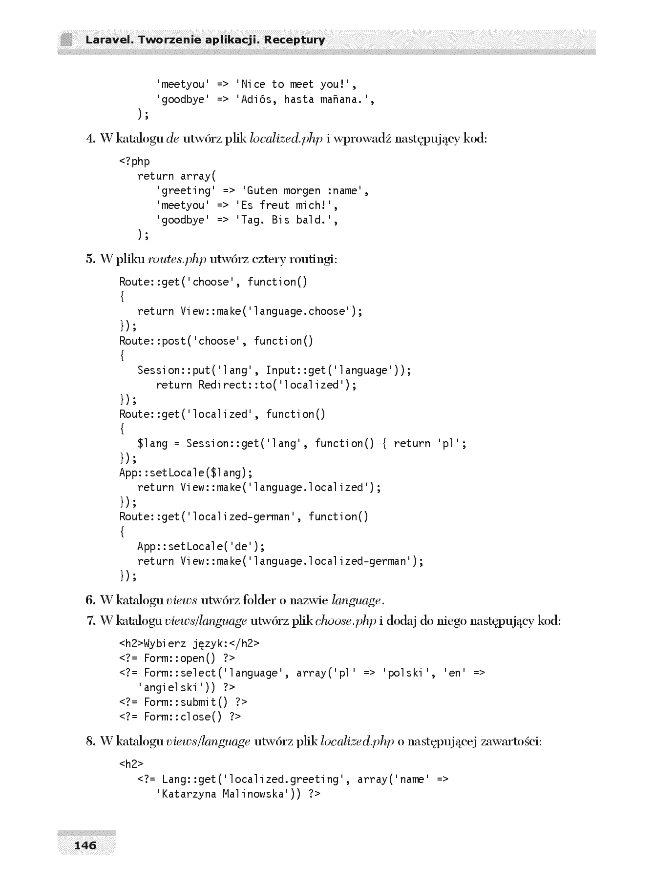 Fragment „Laravel. Tworzenie aplikacji. Receptury” — strona 24 z 30