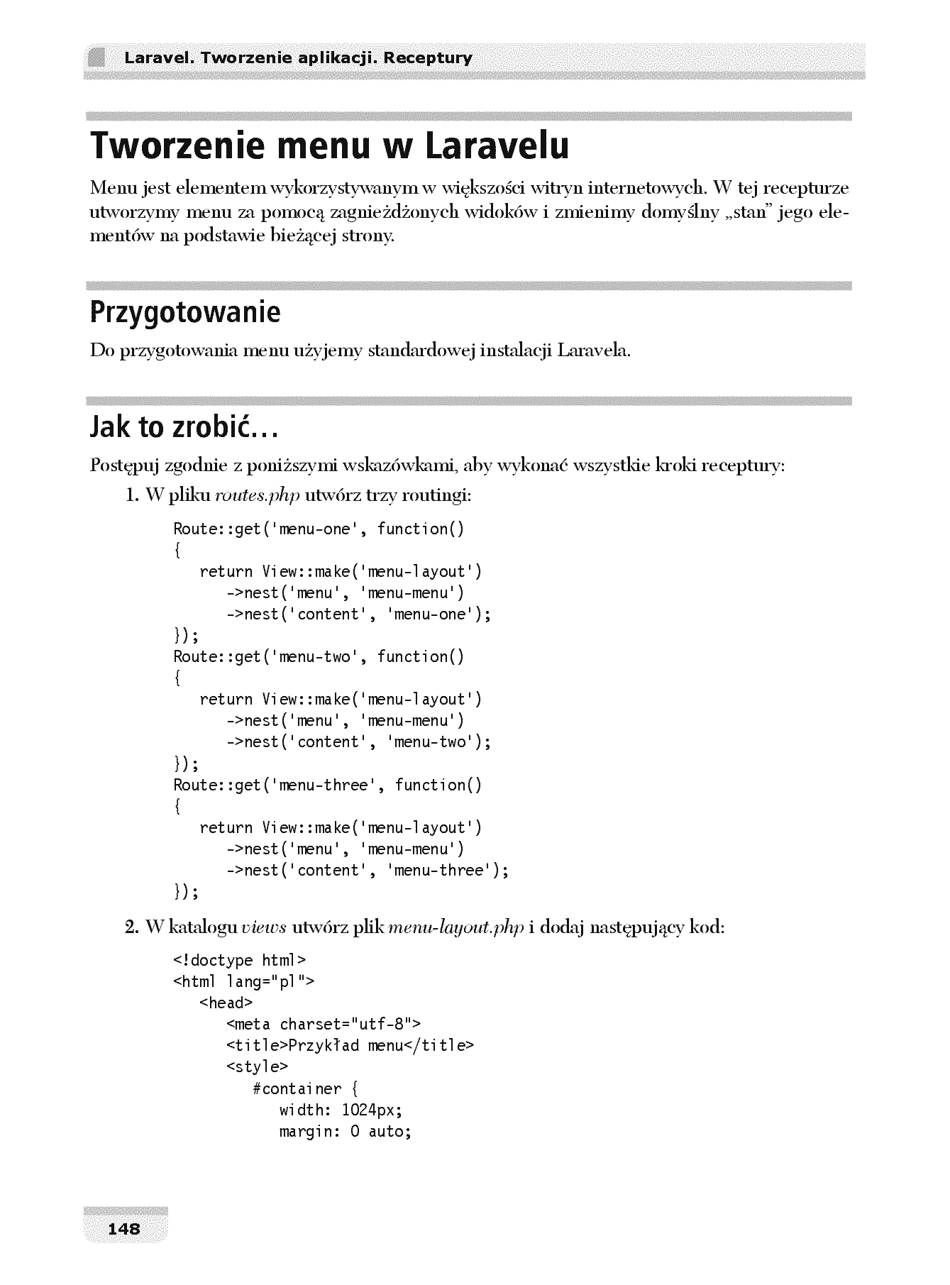 Fragment „Laravel. Tworzenie aplikacji. Receptury” — strona 26 z 30