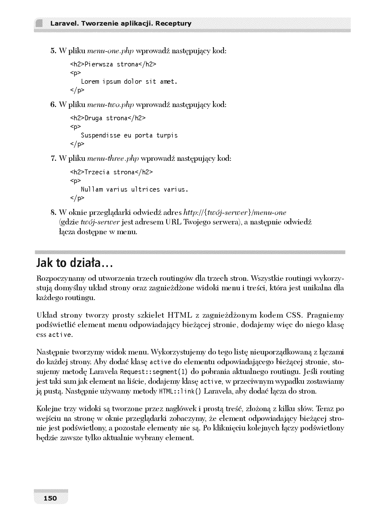 Fragment „Laravel. Tworzenie aplikacji. Receptury” — strona 28 z 30