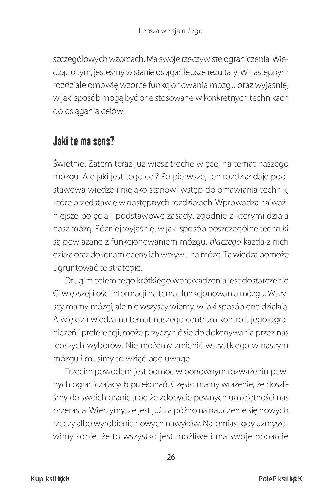 Fragment „Lepsza wersja mózgu. Sekret osiągania pełnego potencjału i realizacji najtrudniejszych celów” — strona 26 z 30