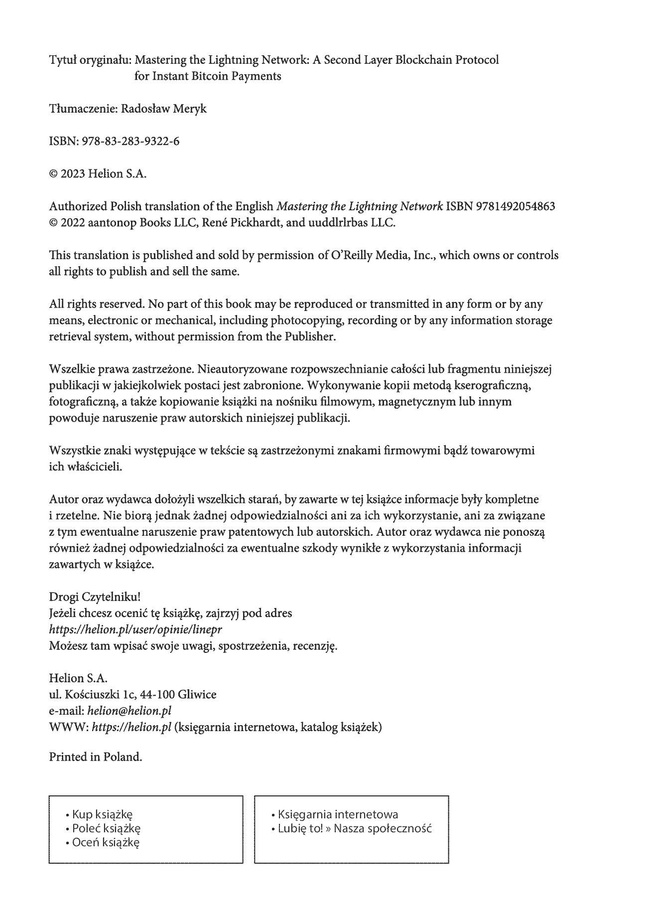 Fragment „Lightning Network dla praktyków. Protokół drugiej warstwy i jego wykorzystanie do obsługi płatności bitcoinami” — strona 2 z 30